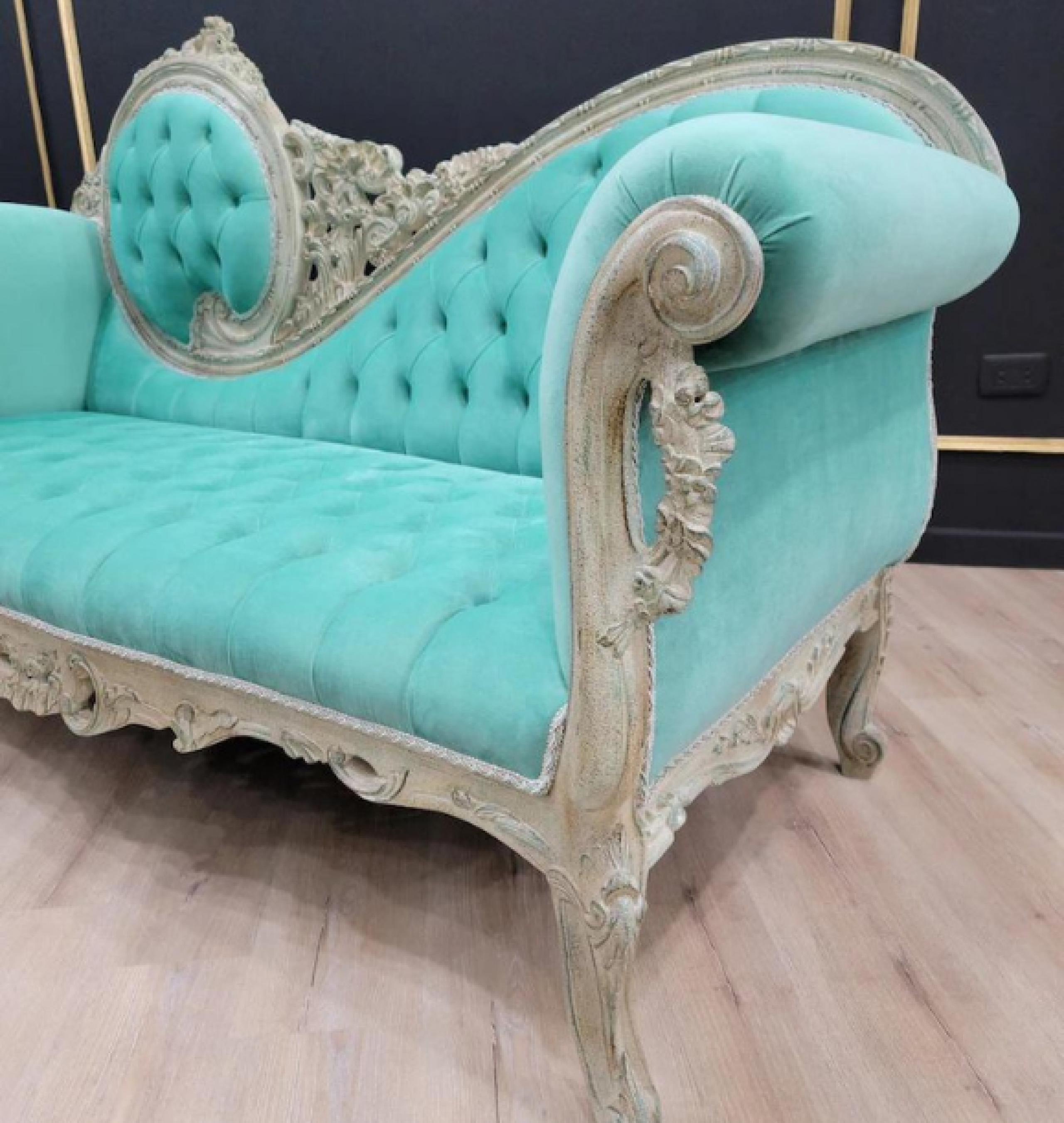 seafoam chaise