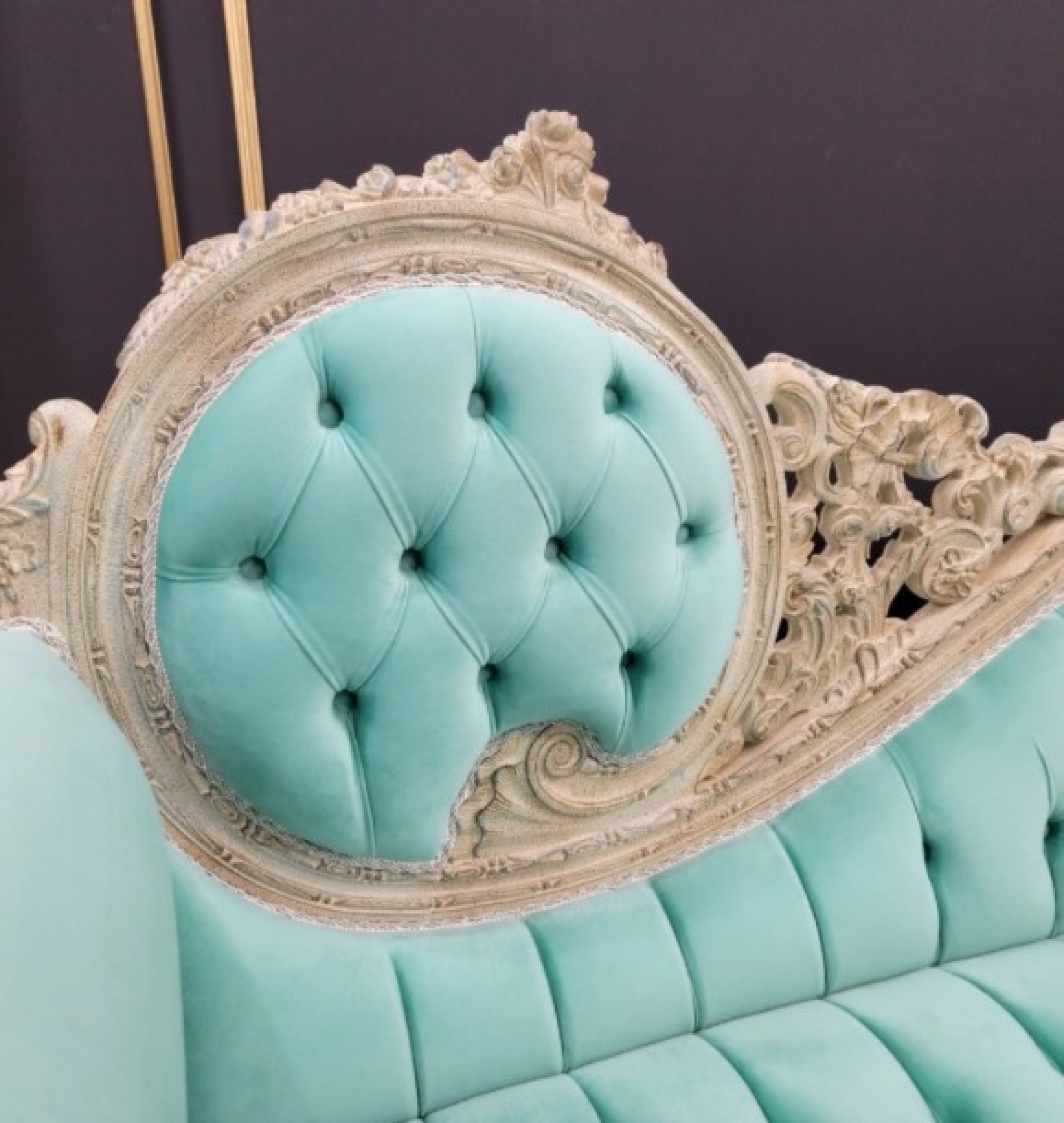 seafoam chaise