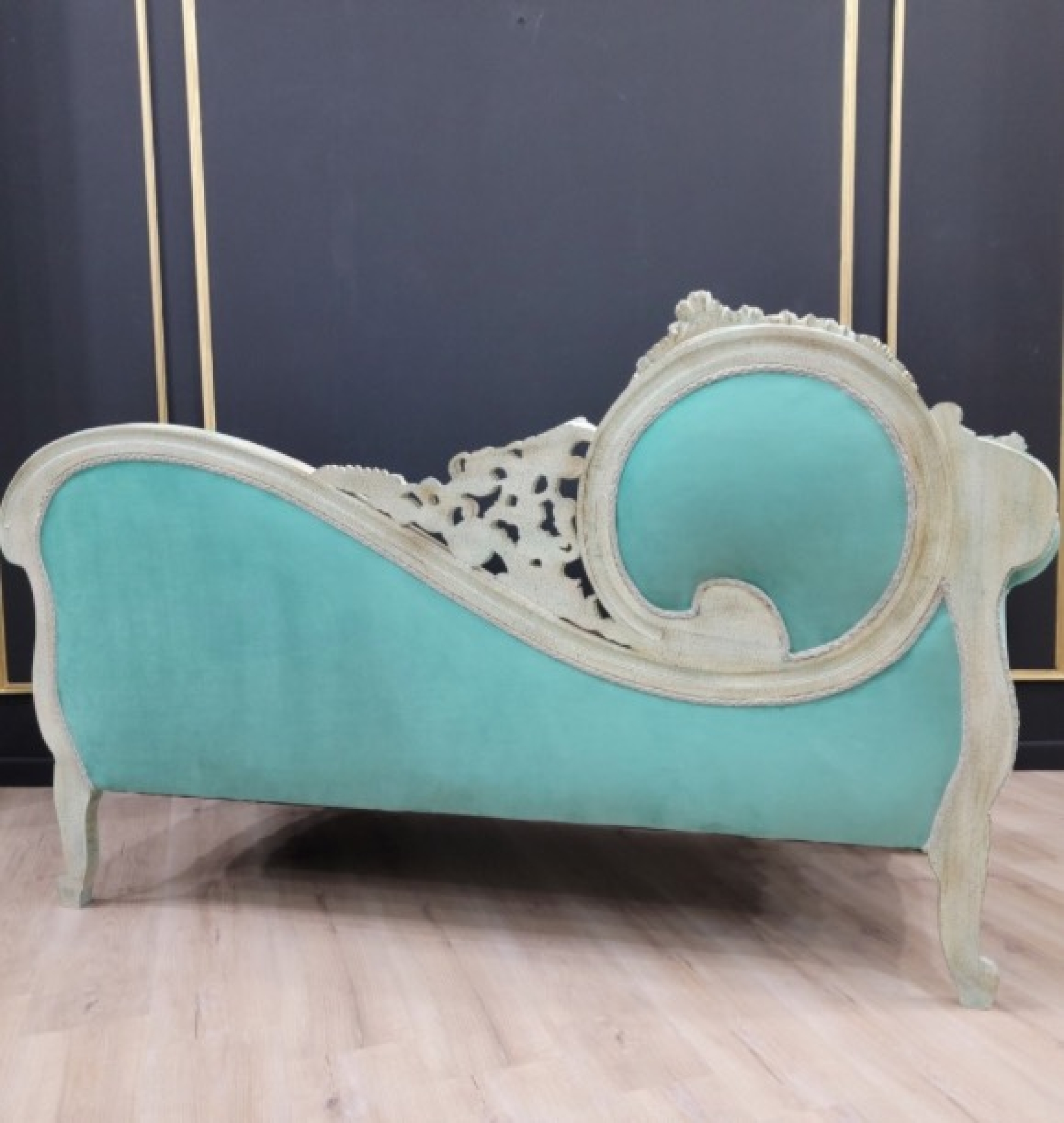seafoam chaise