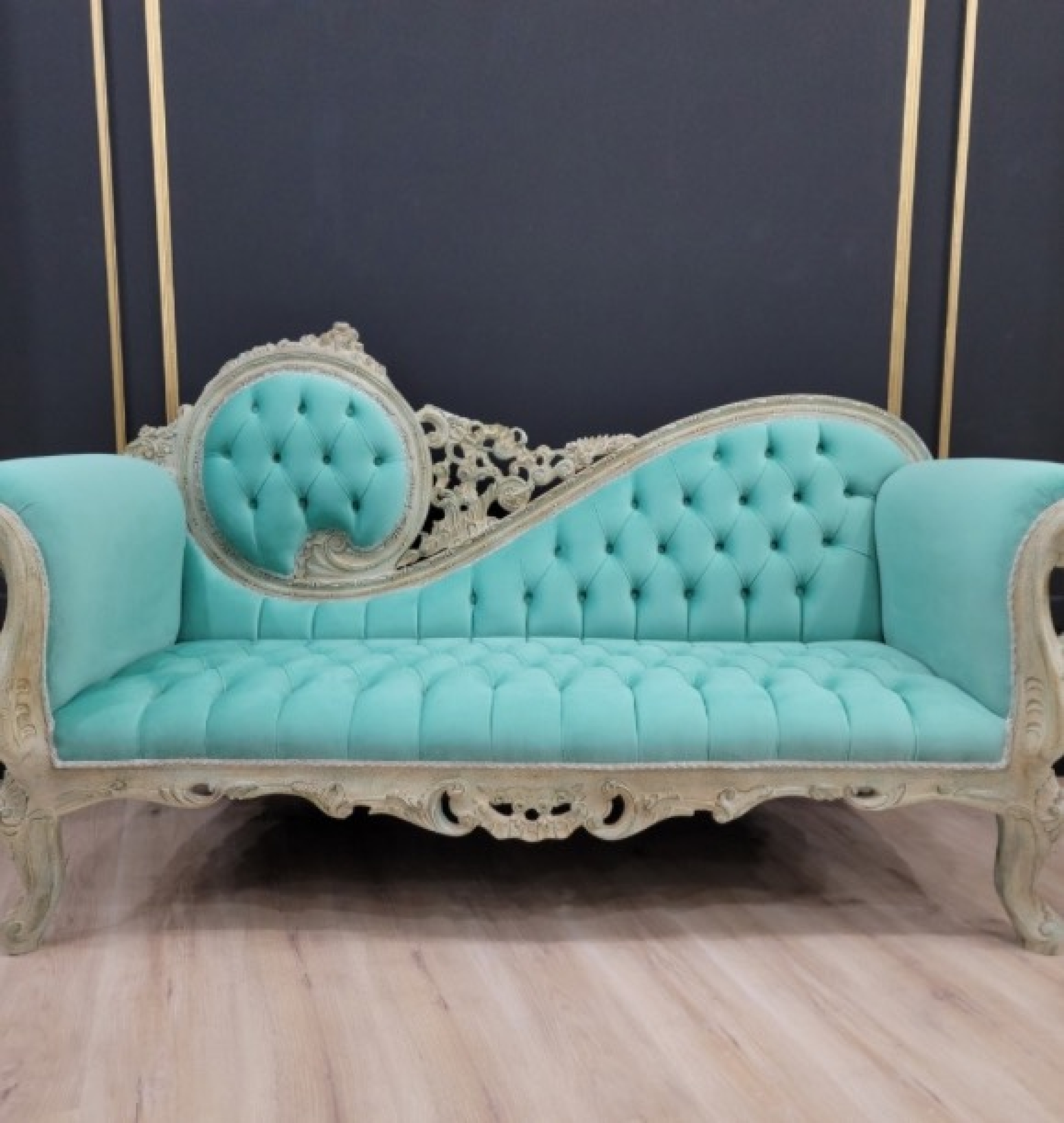 seafoam chaise