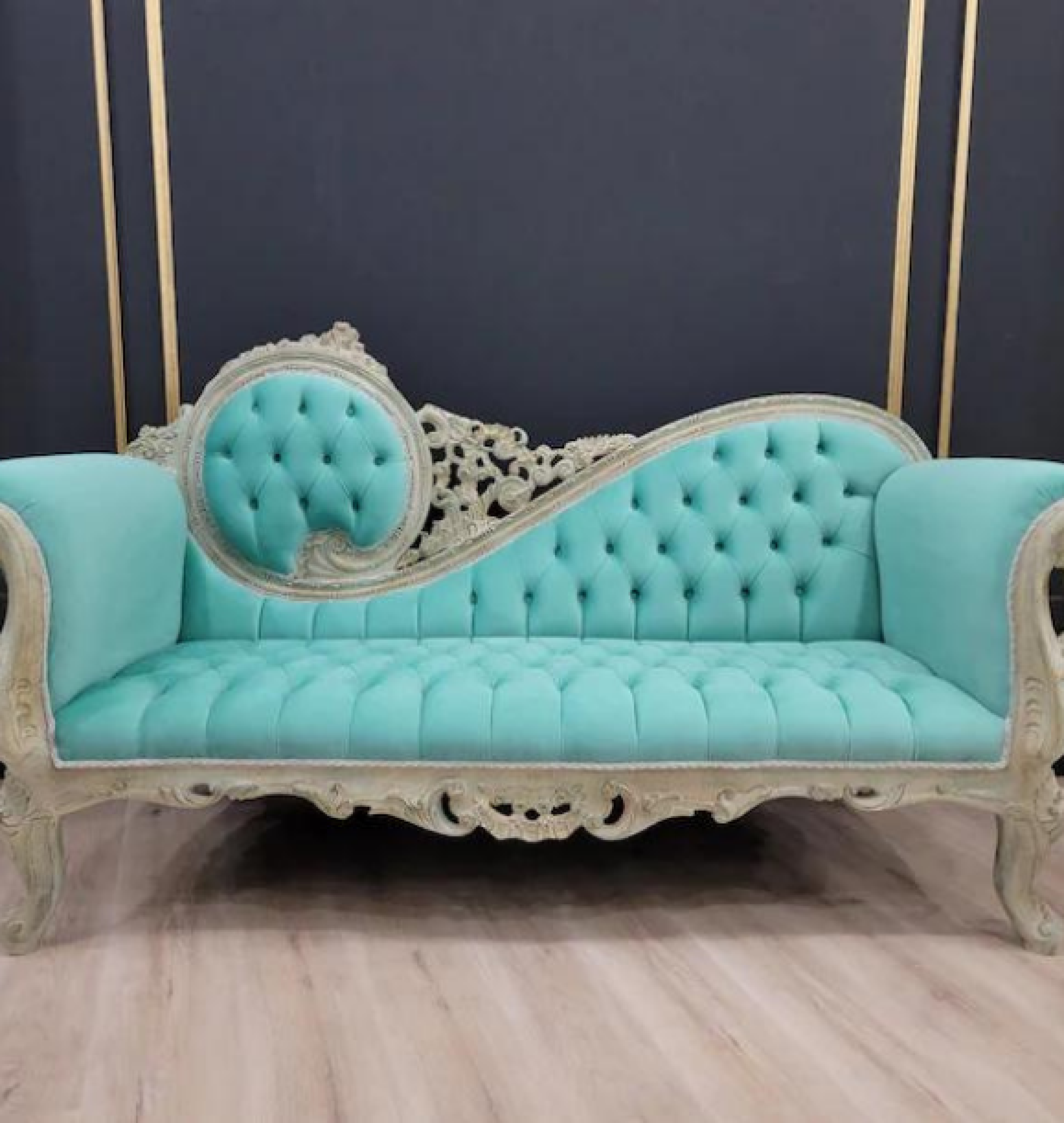 seafoam chaise