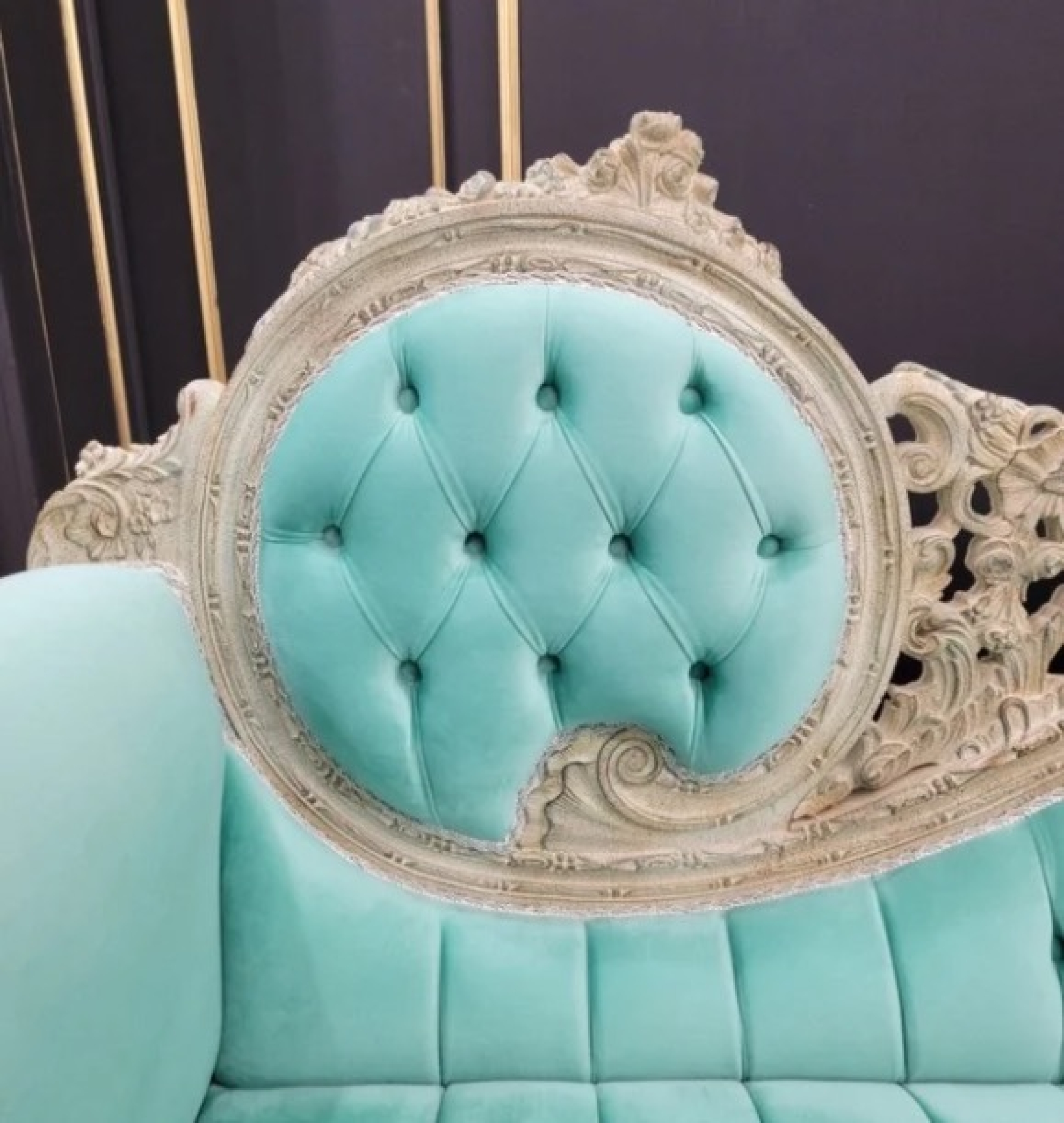 seafoam chaise