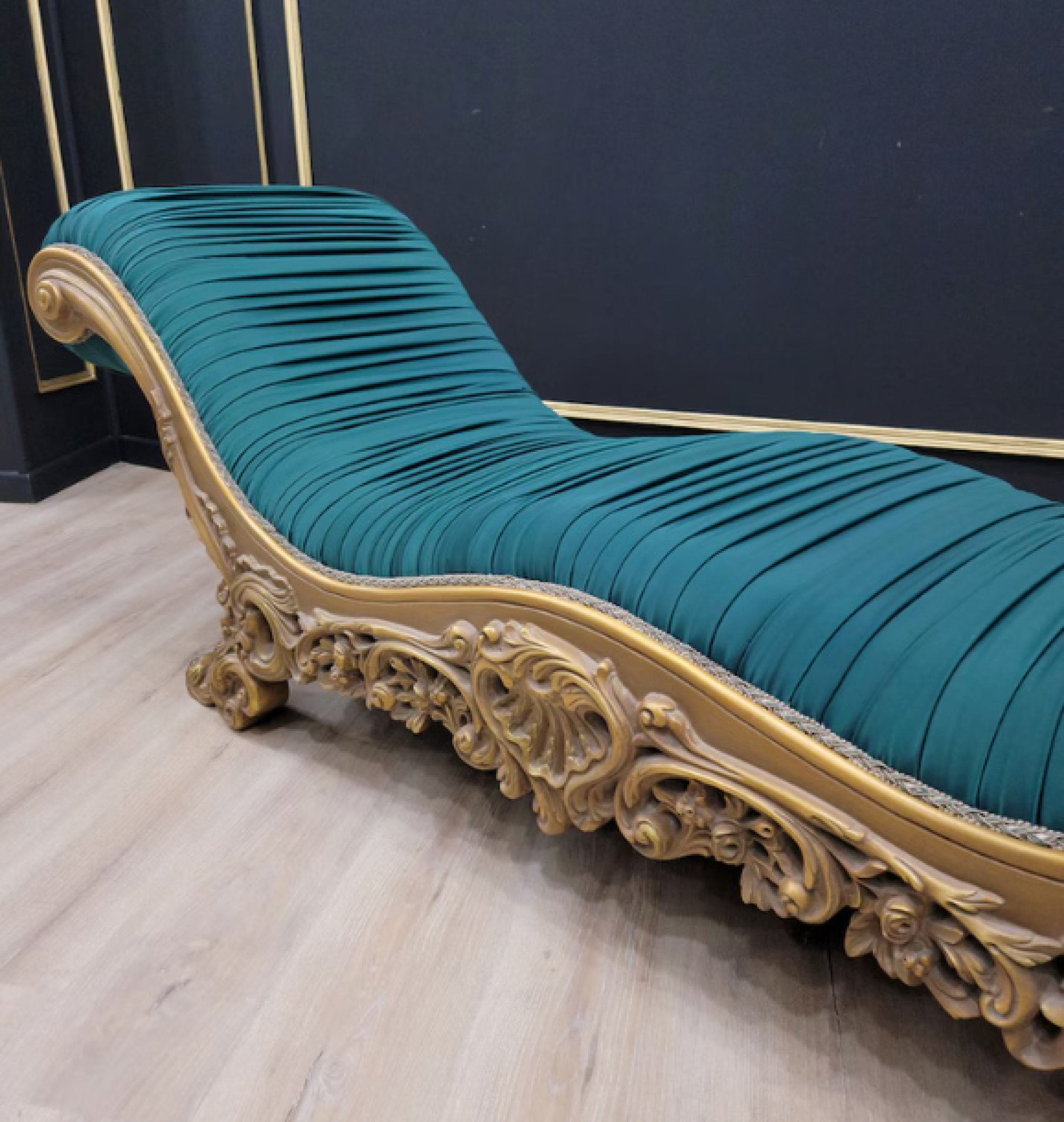 teal chaise