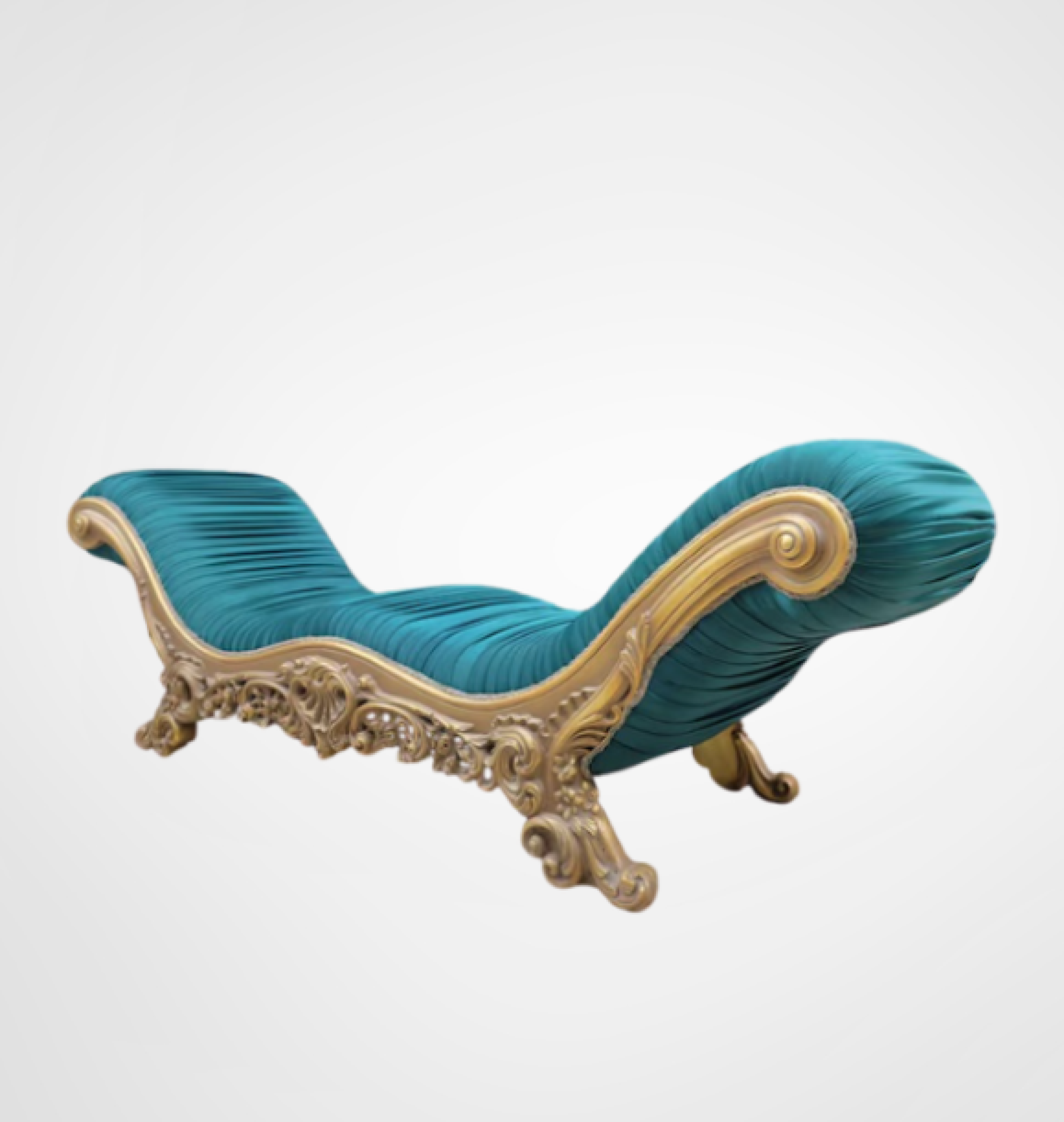 teal chaise