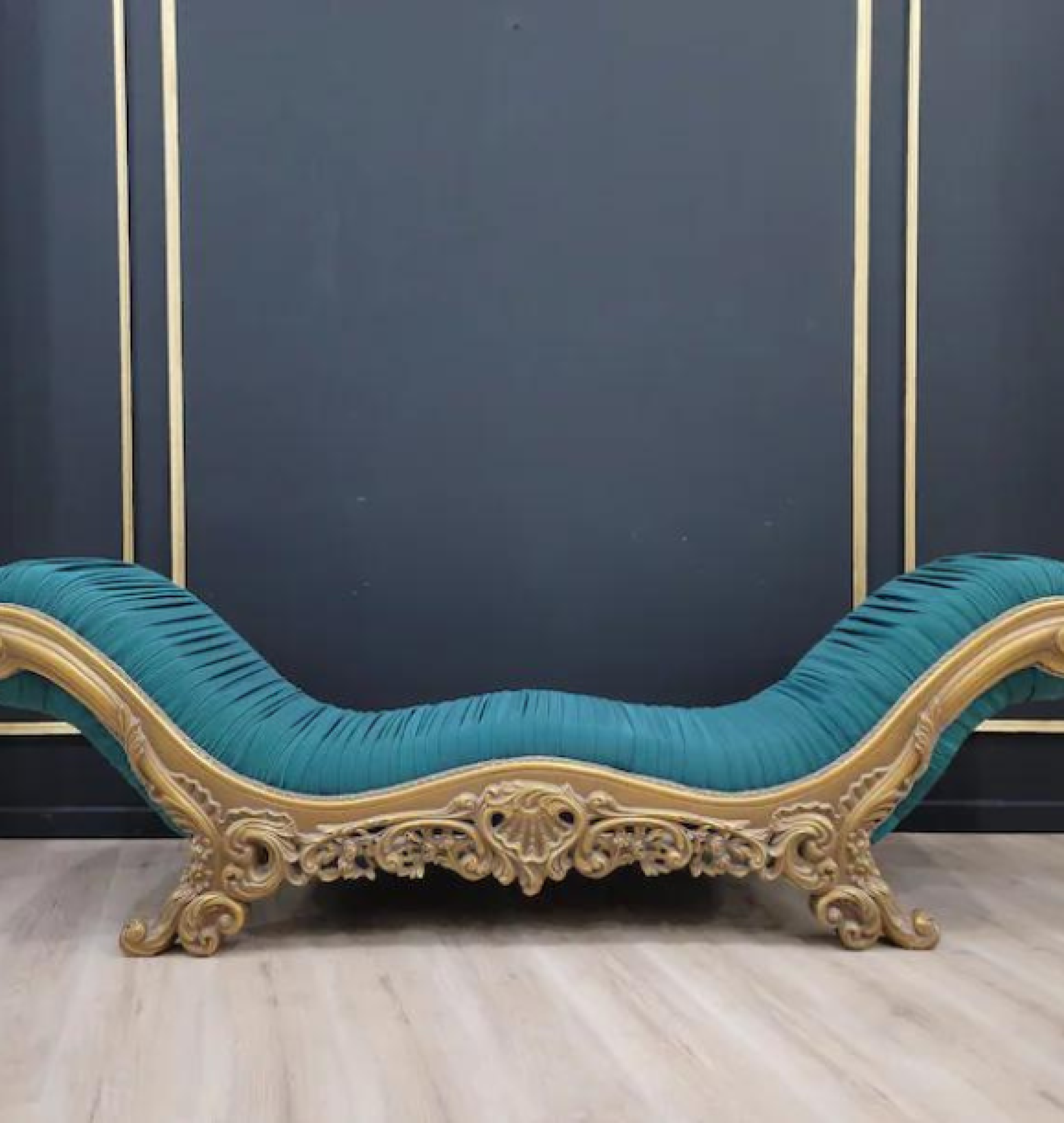 teal chaise