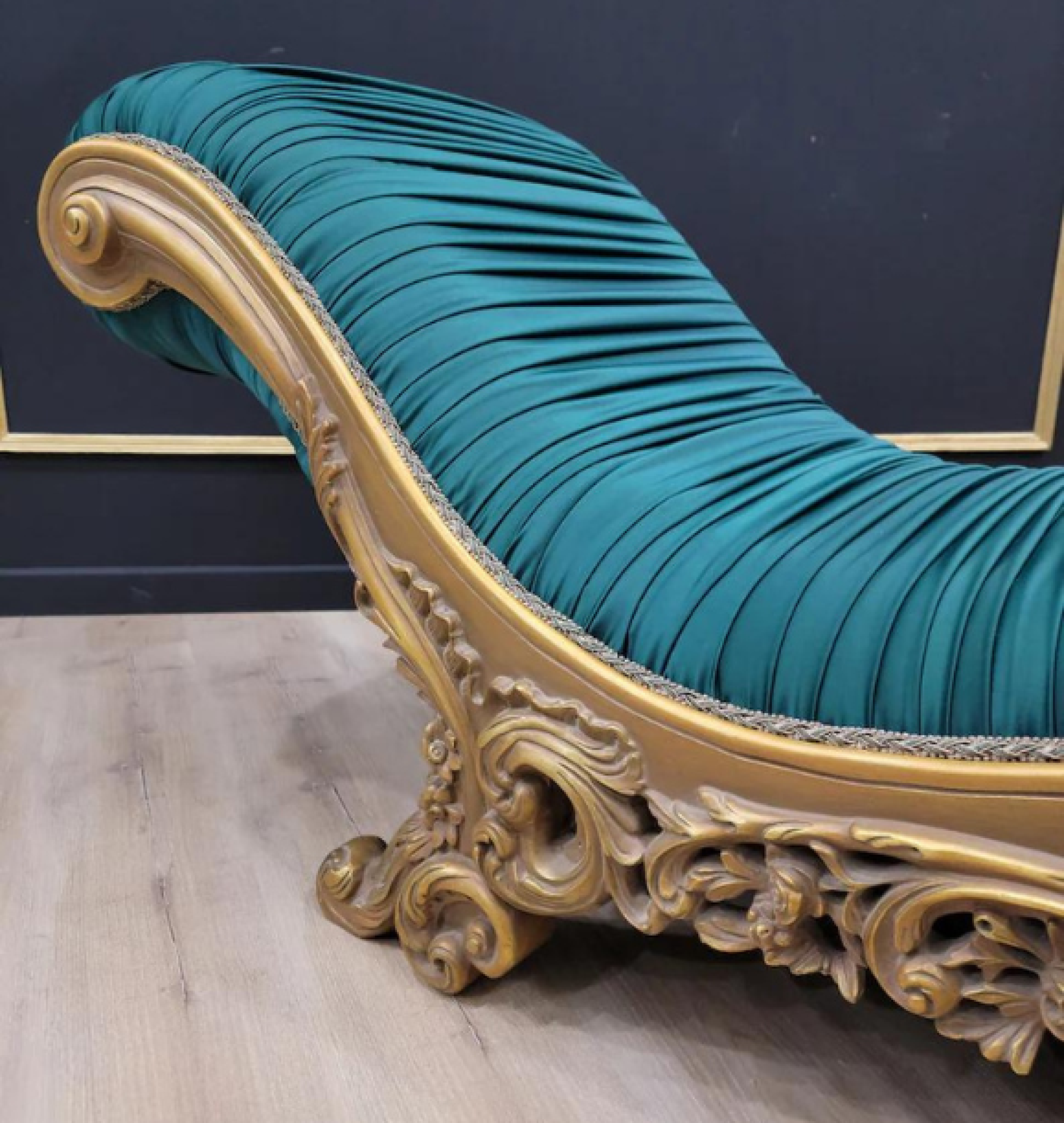 teal chaise