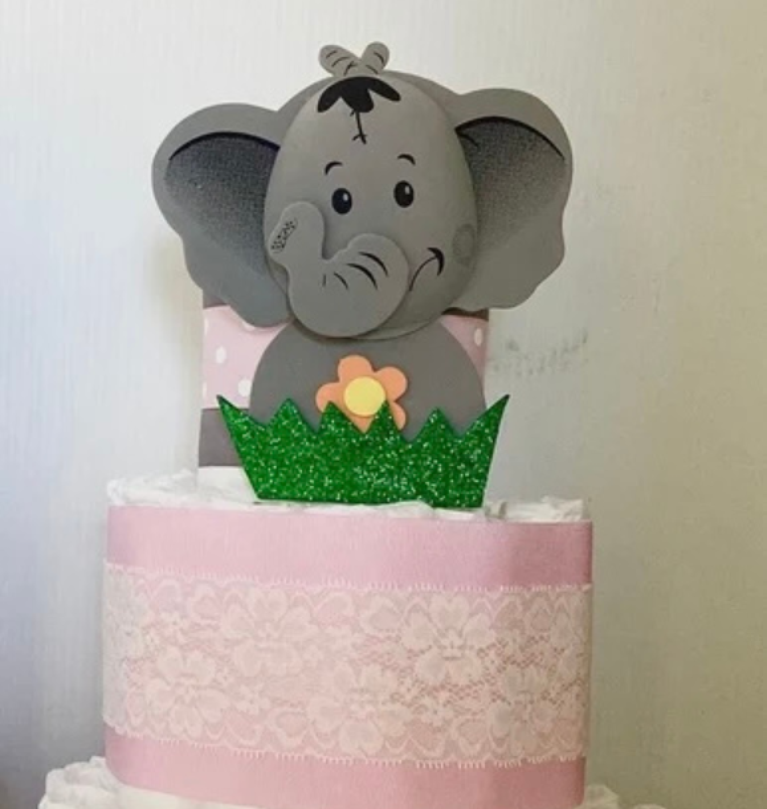 elephant diaper cake