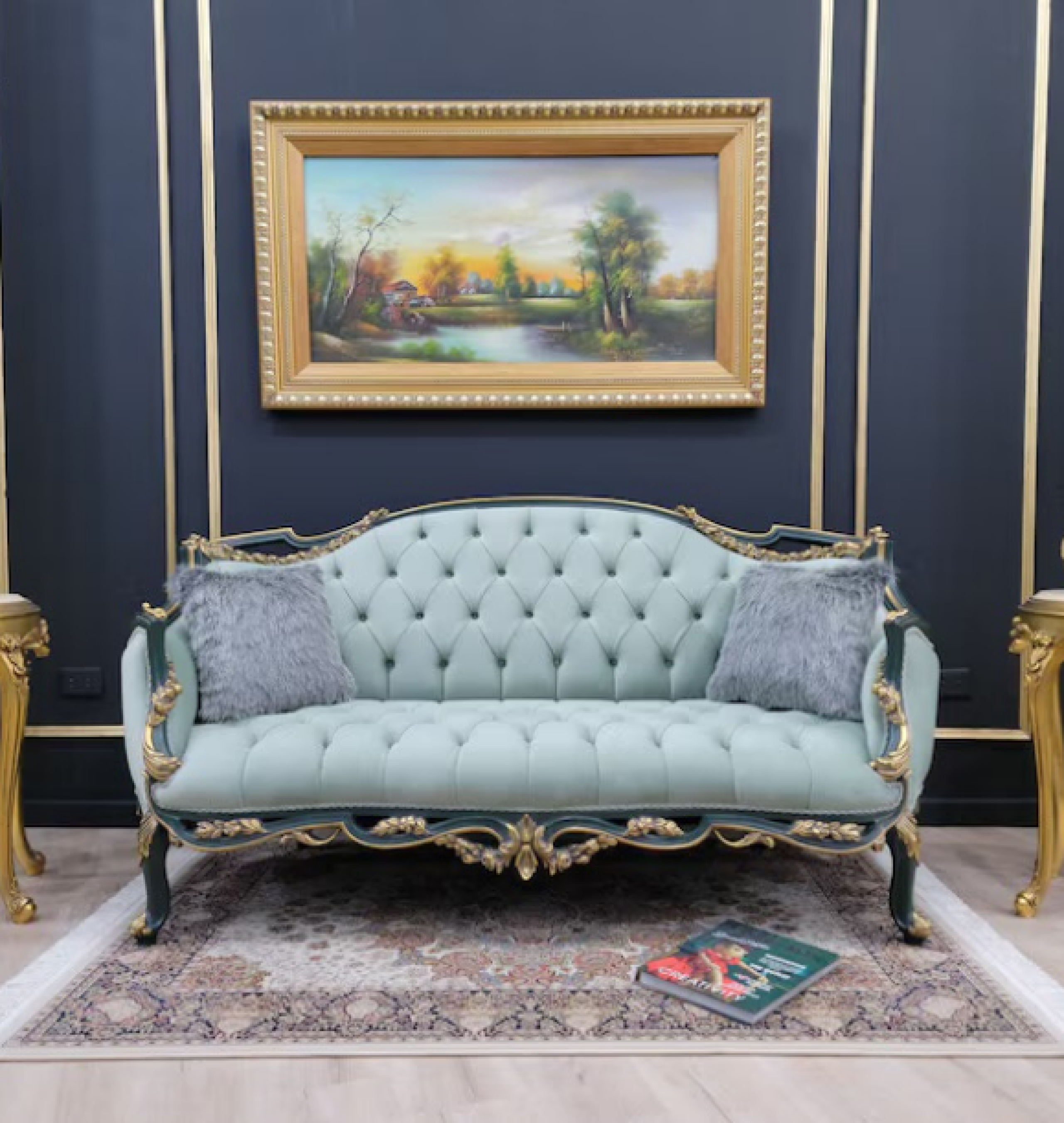 aqua sofa