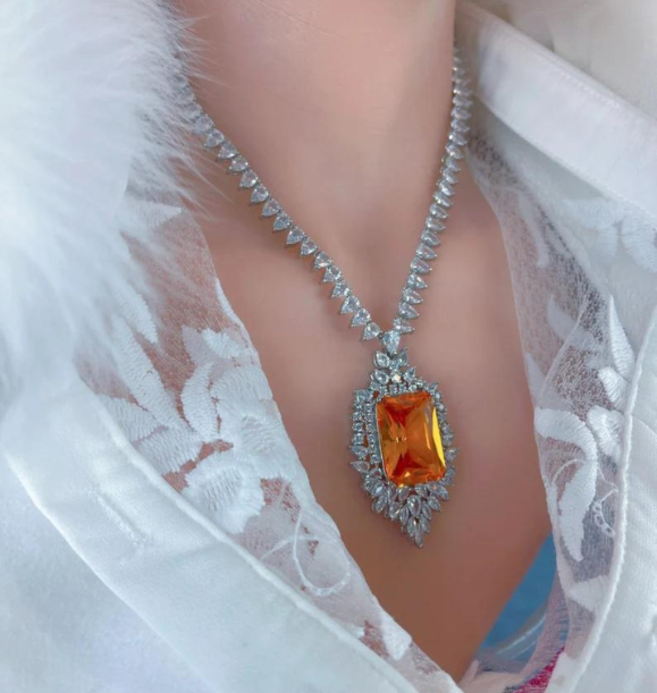 citrine necklace