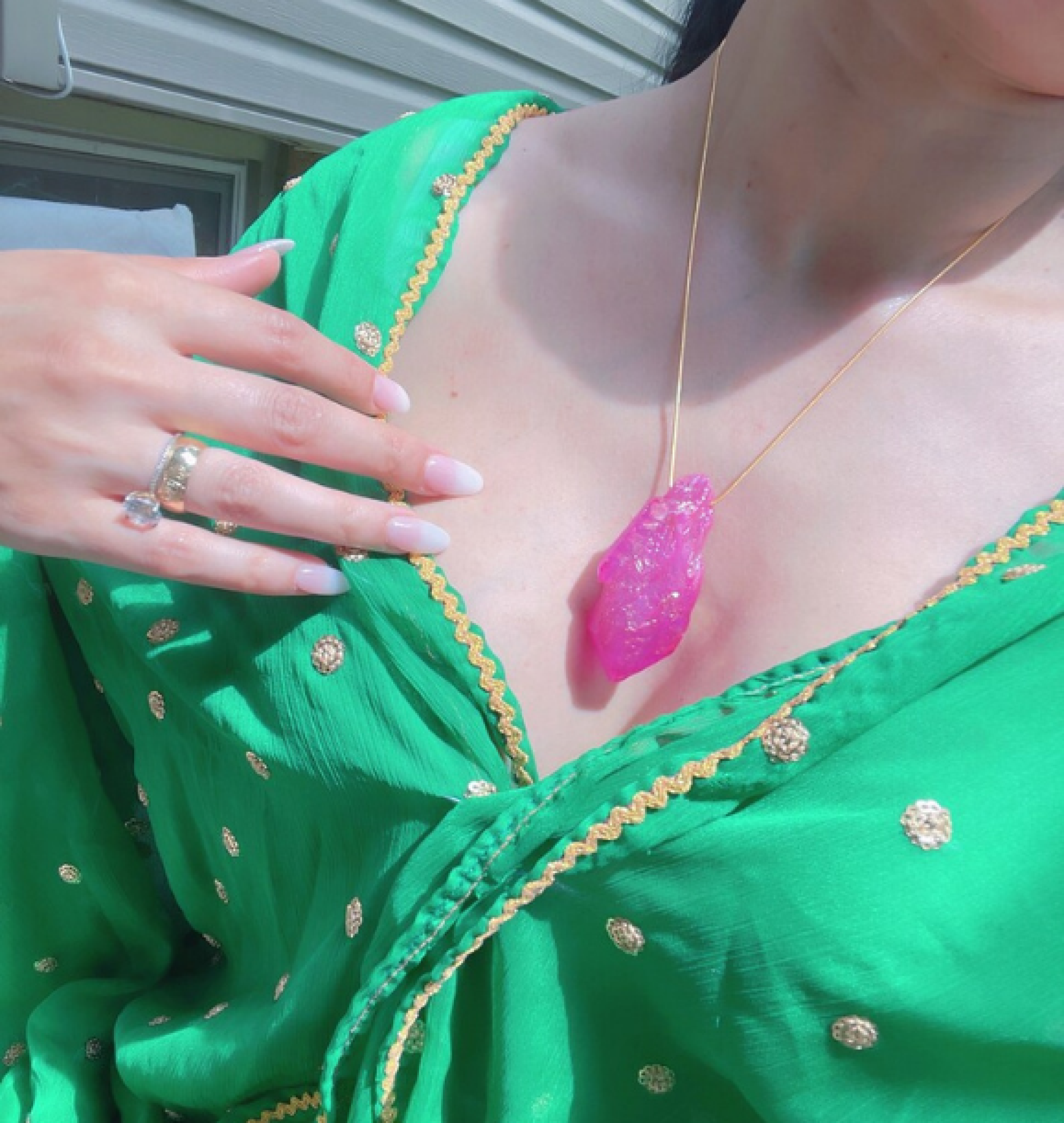 kunzite necklace