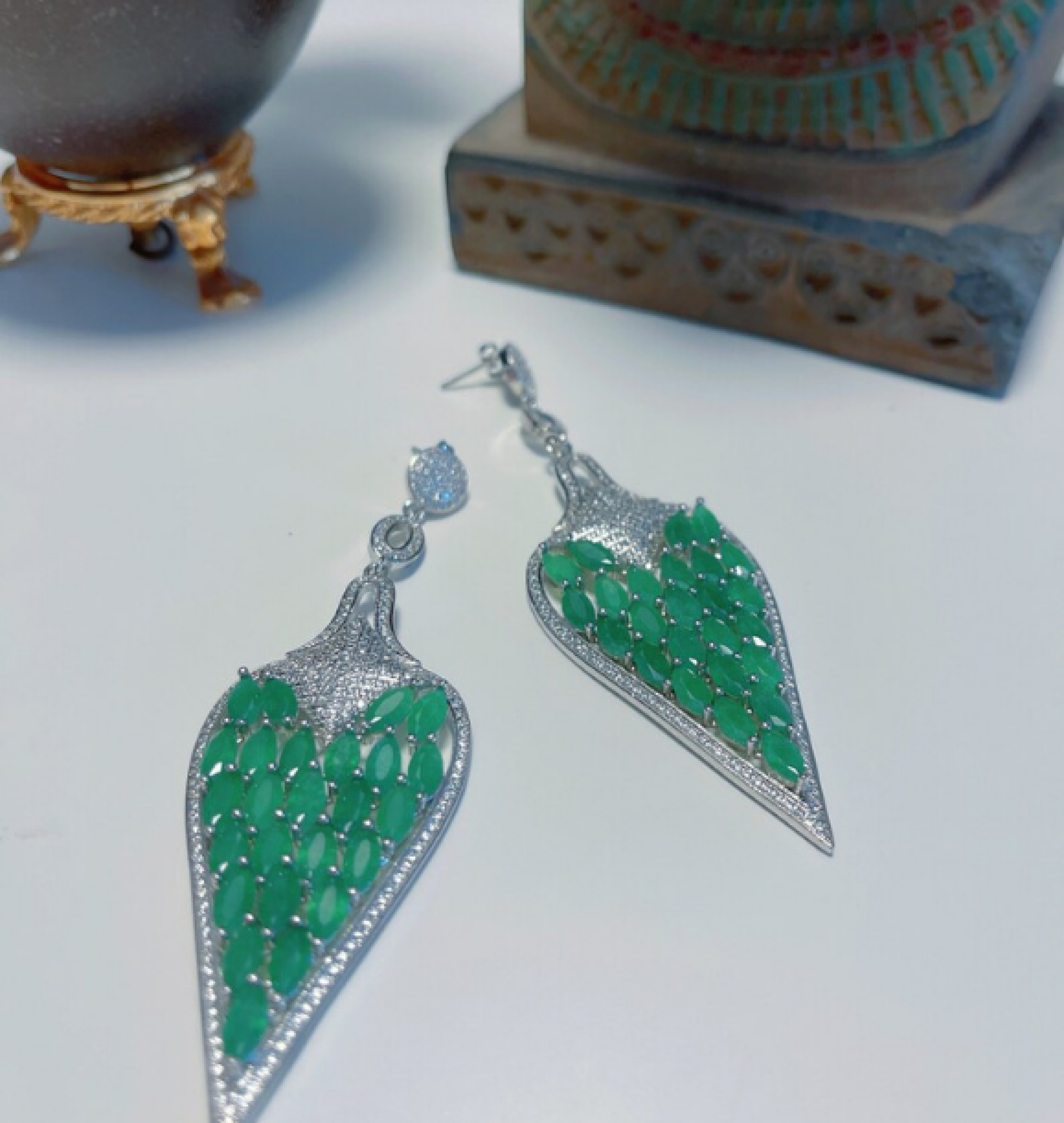emerald earrings