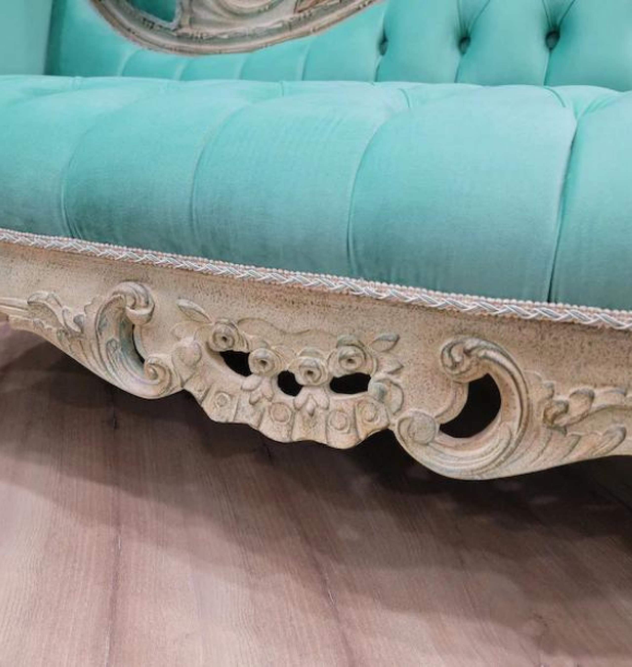 seafoam chaise