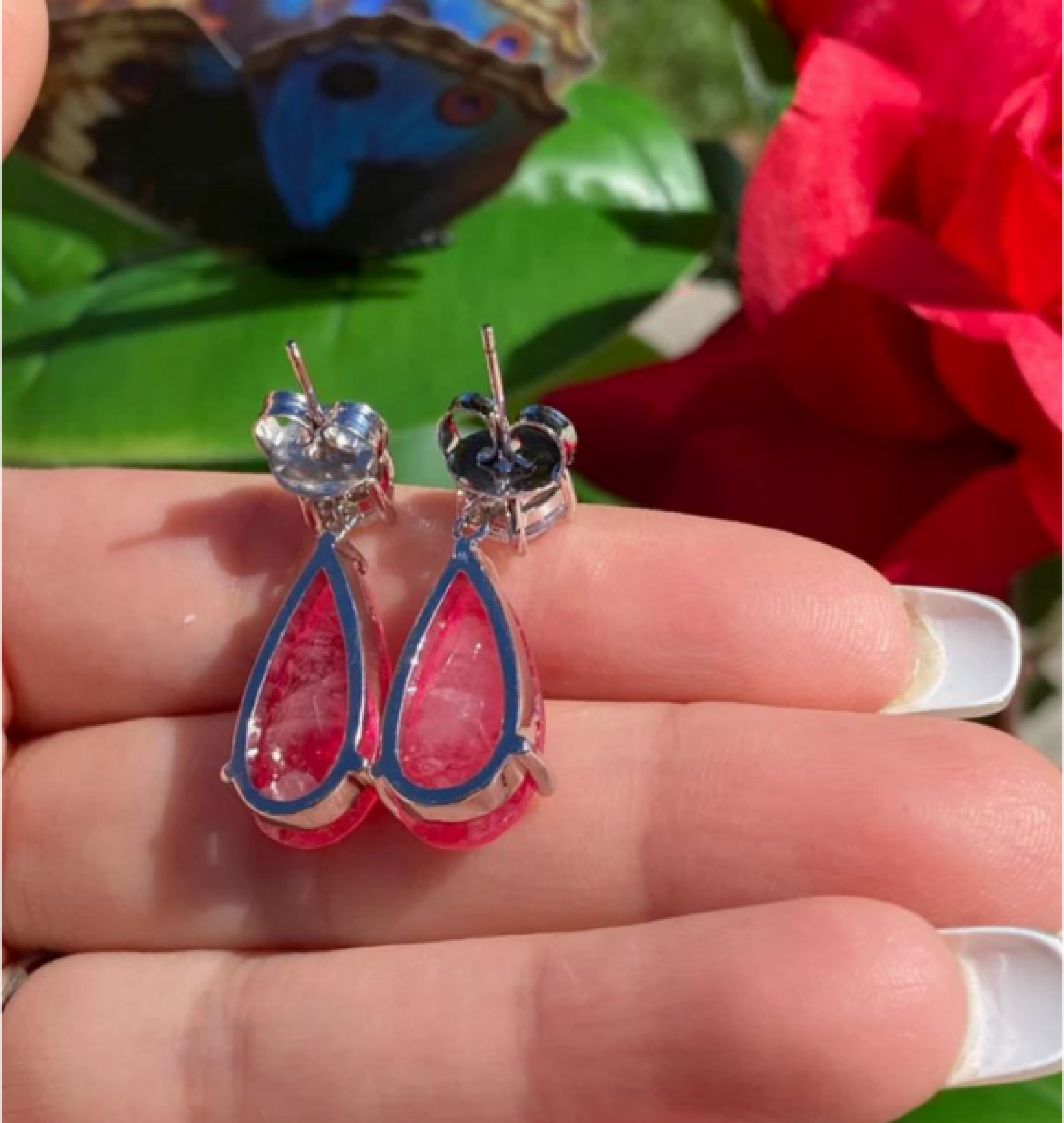 ruby  earrings