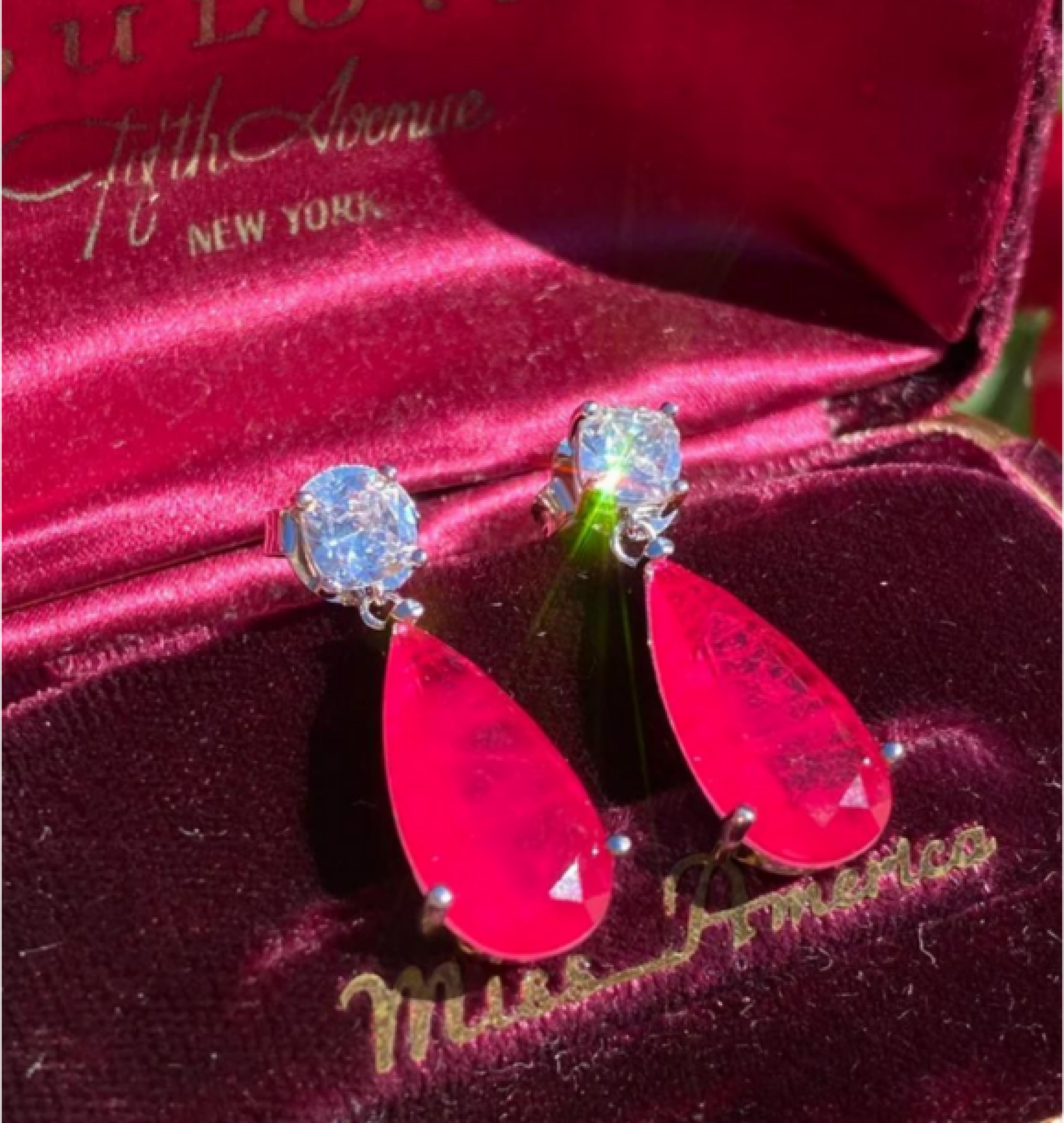 ruby  earrings