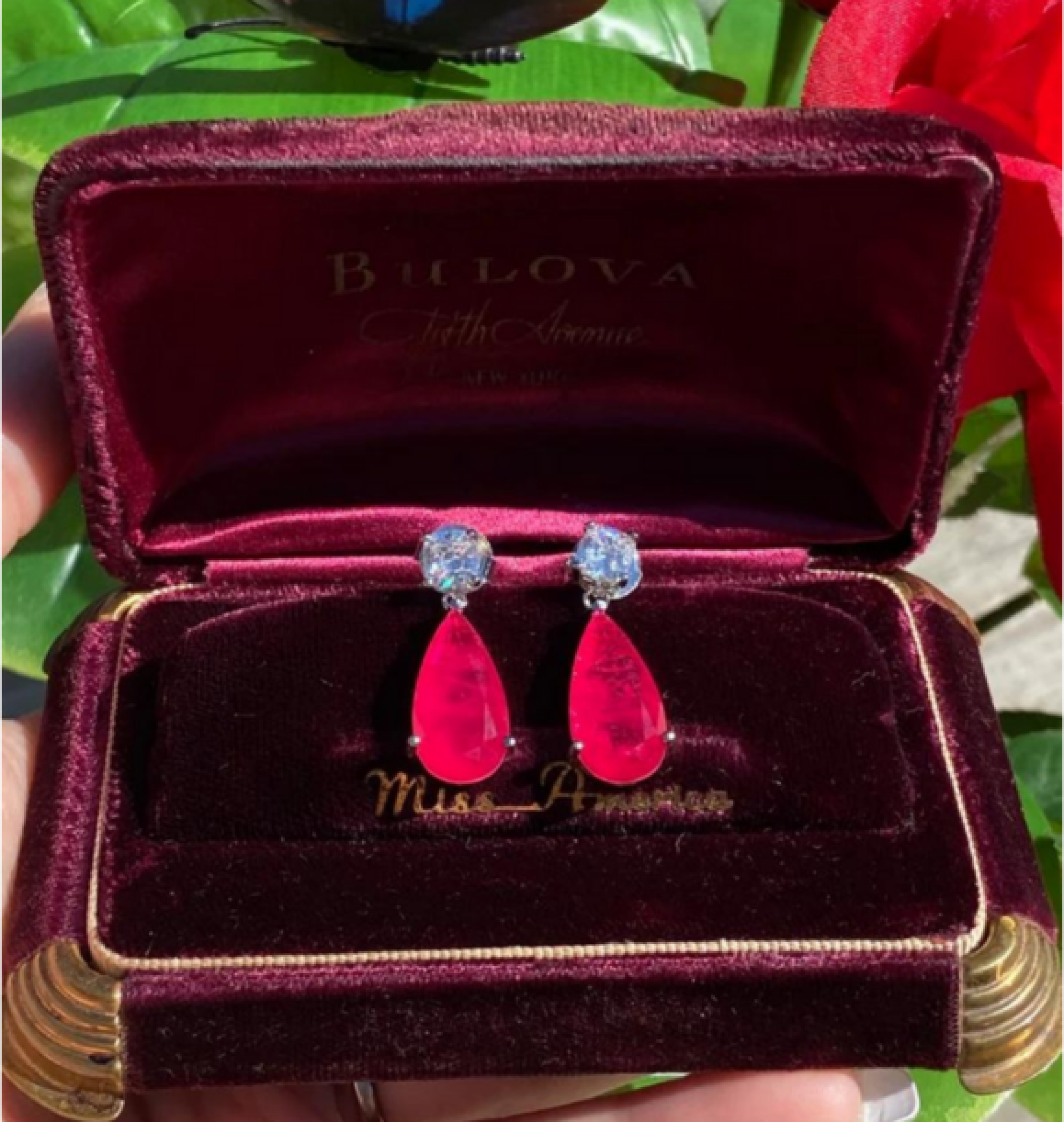 ruby  earrings