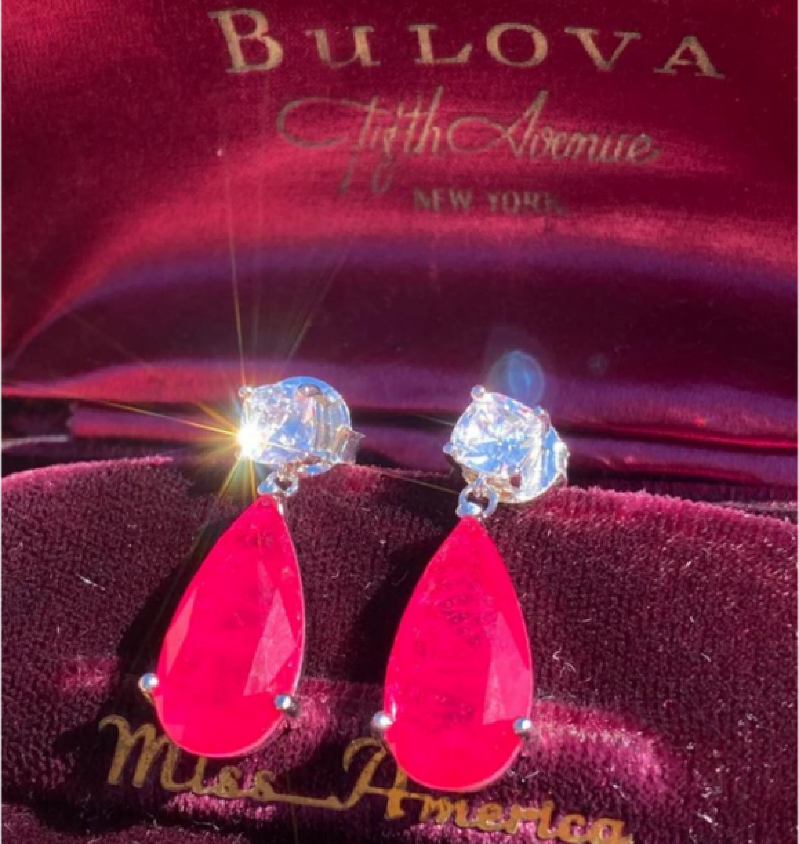 ruby  earrings