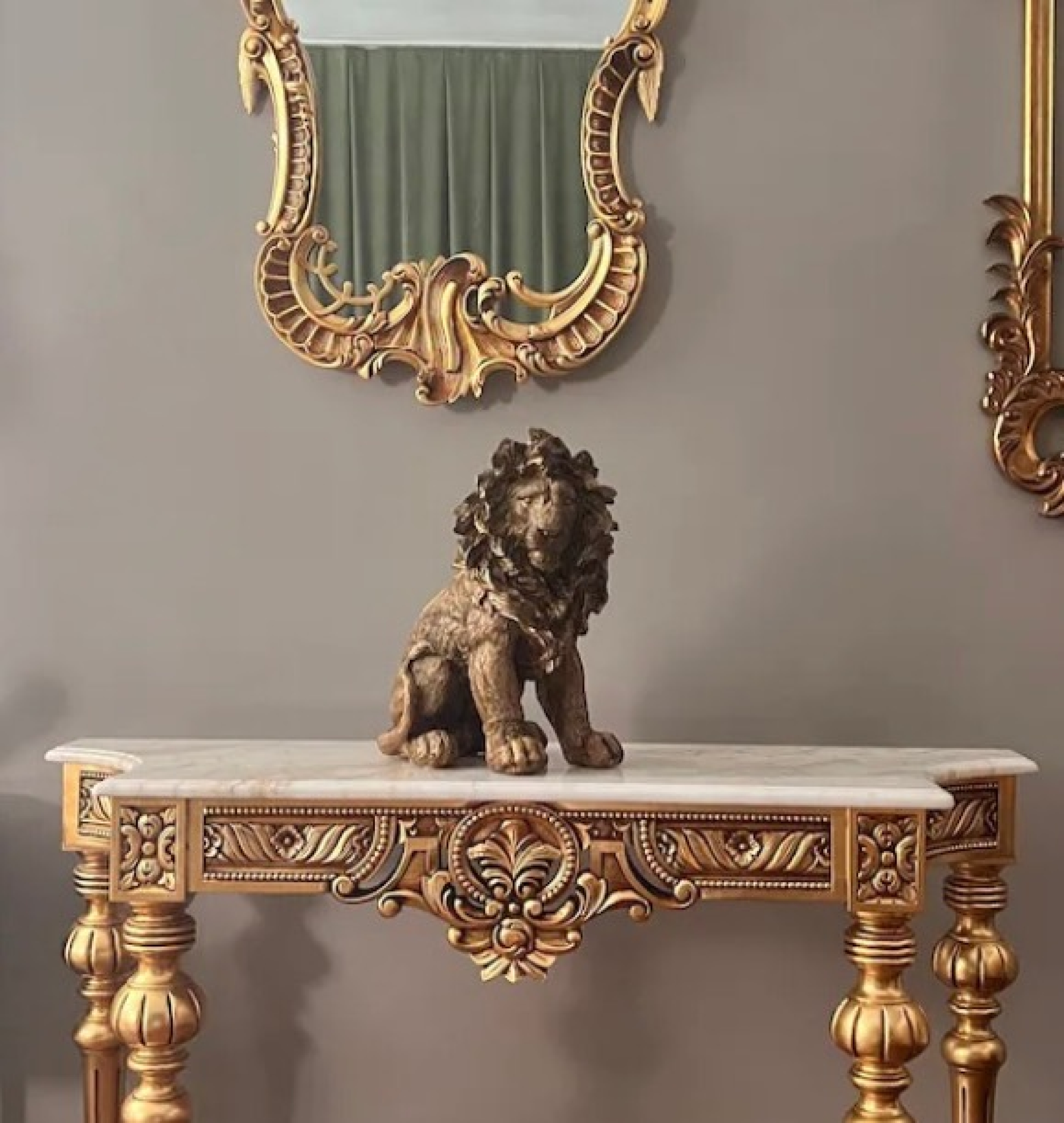 gold table