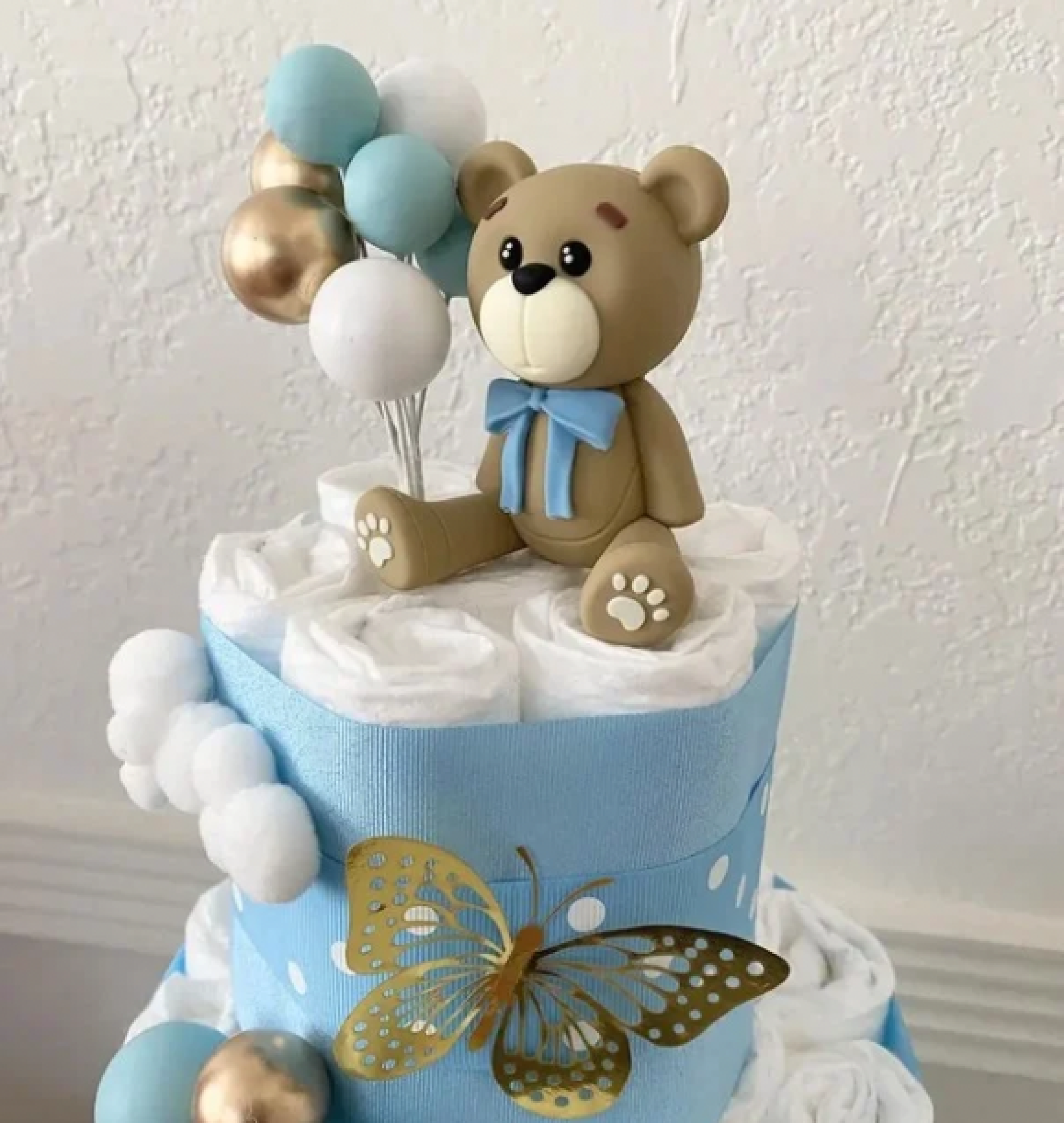 teddy diaper cake