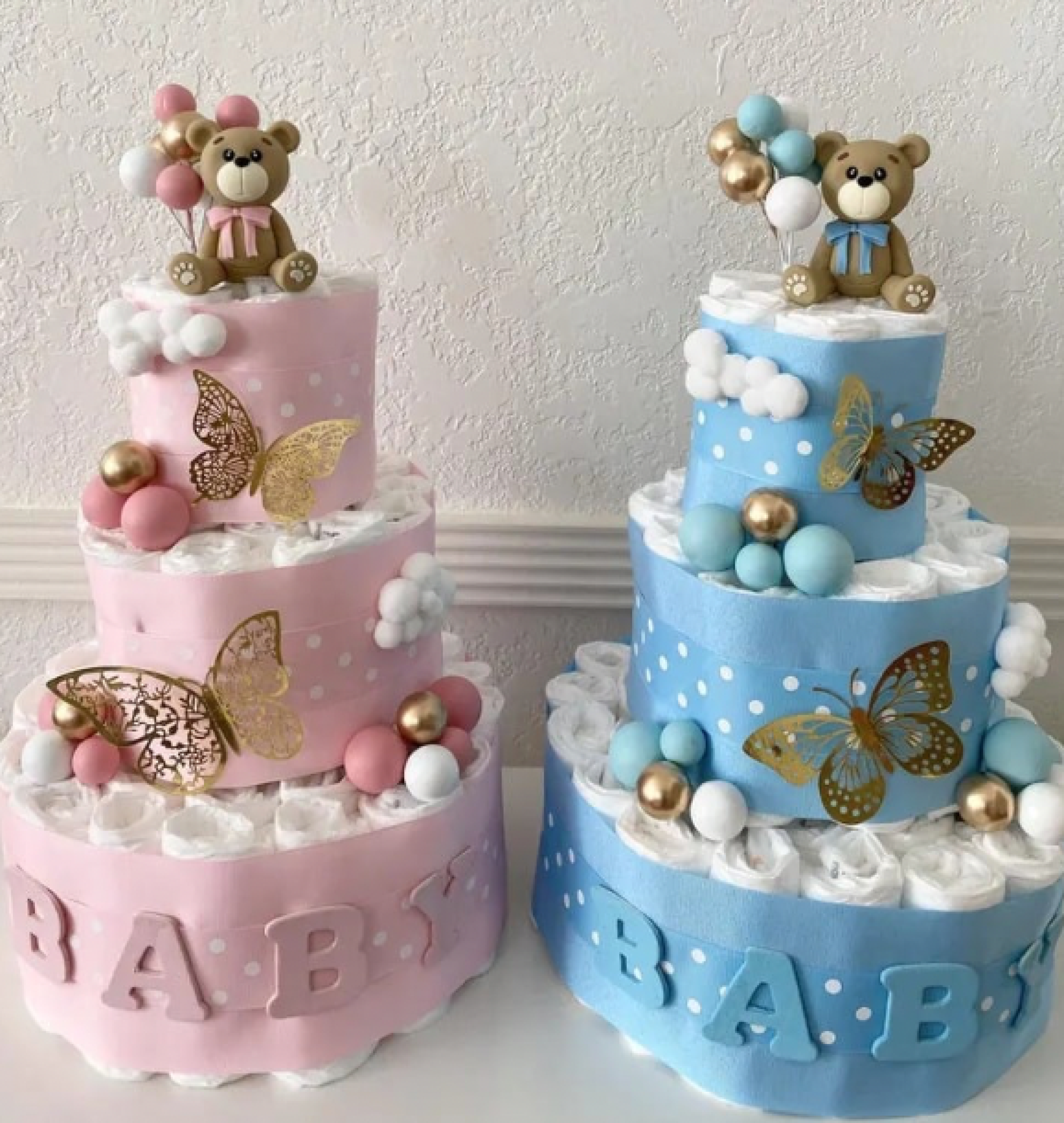 teddy diaper cake