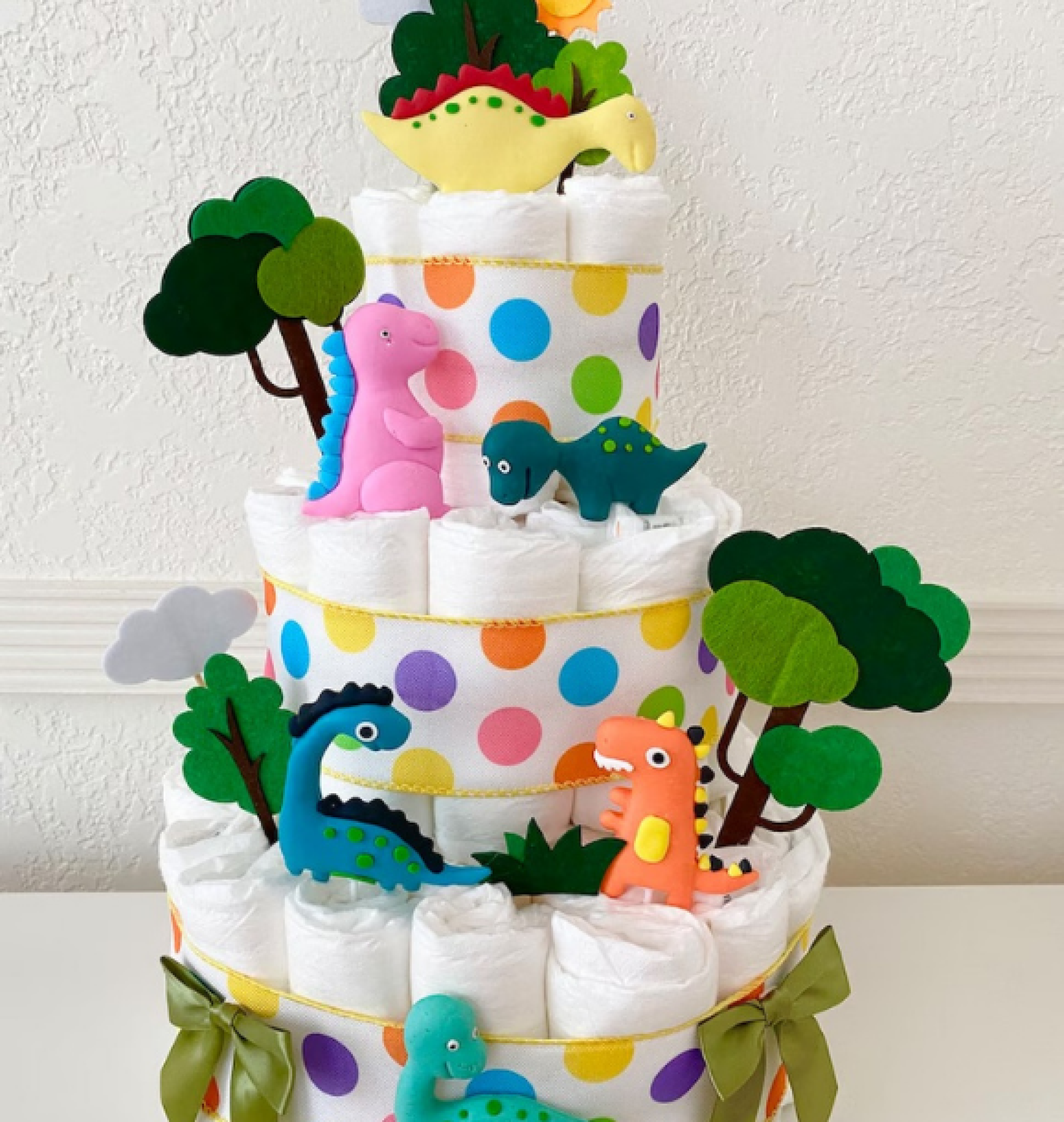 dinosaur diaper cake