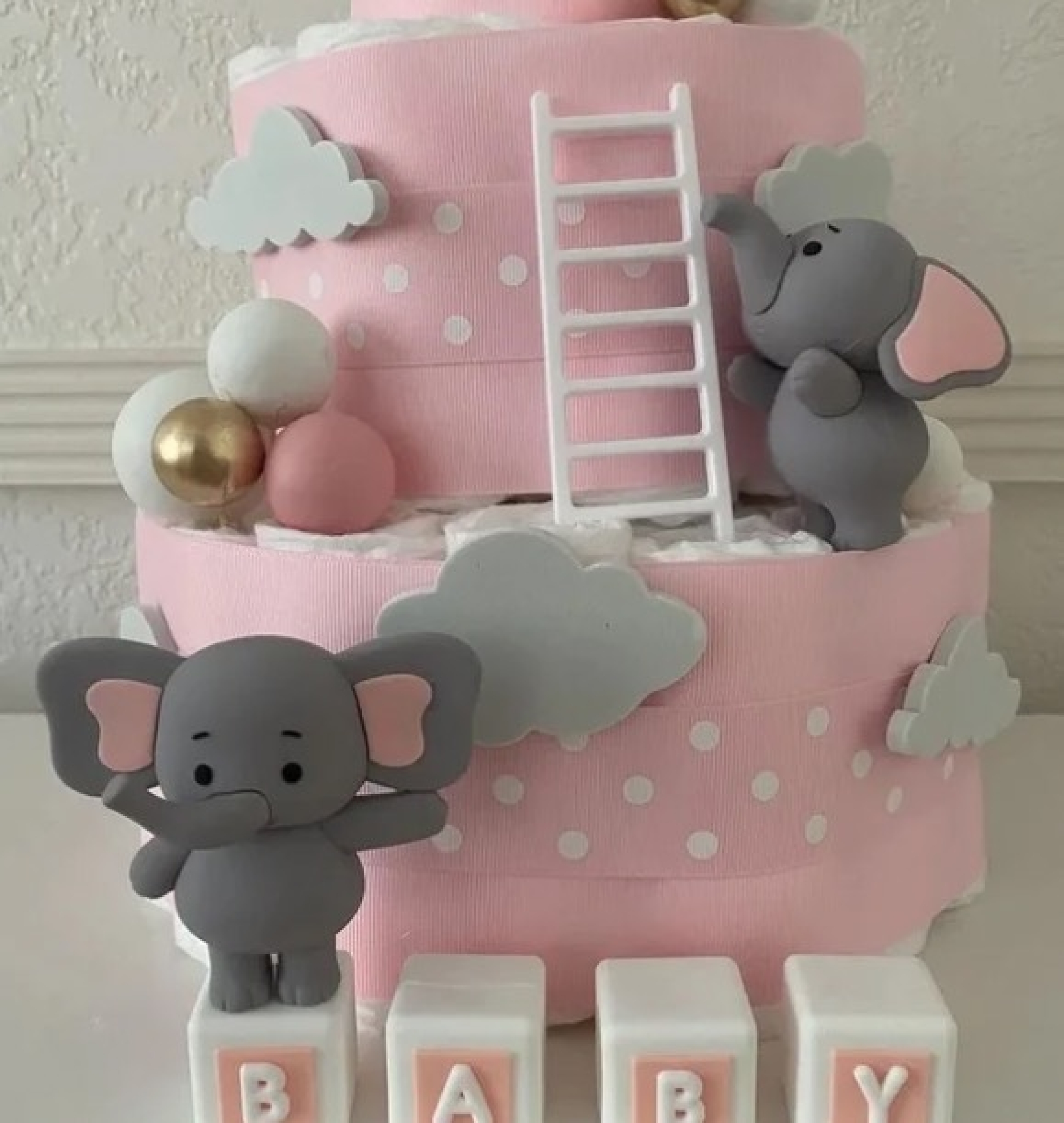 elephant diaper cake