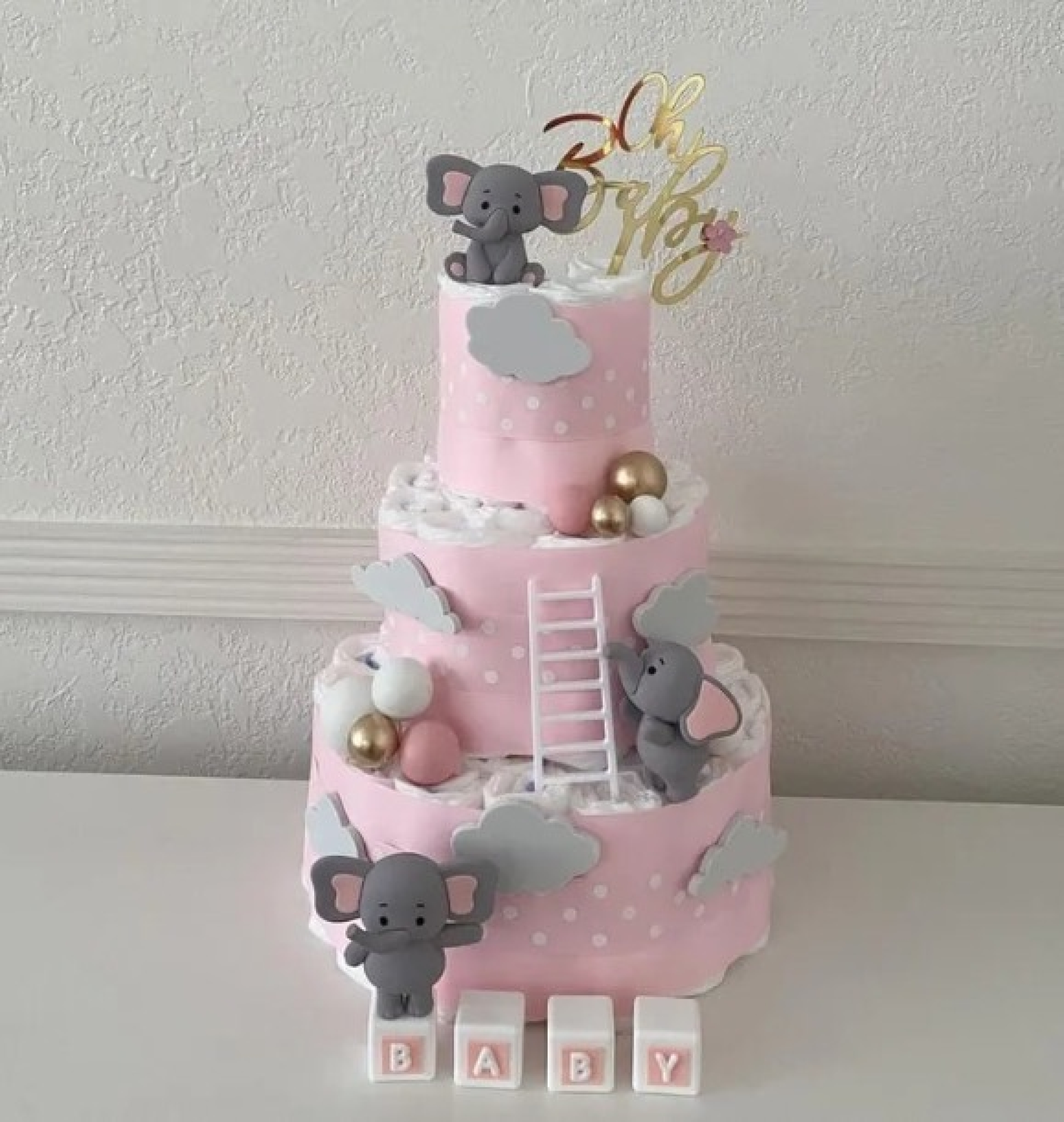 elephant diaper cake