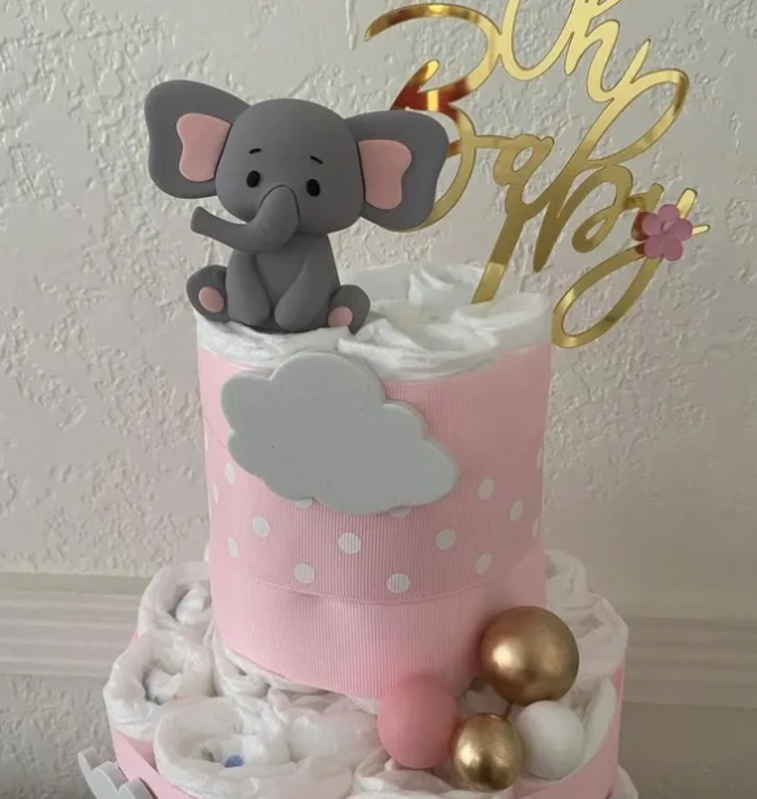 elephant diaper cake