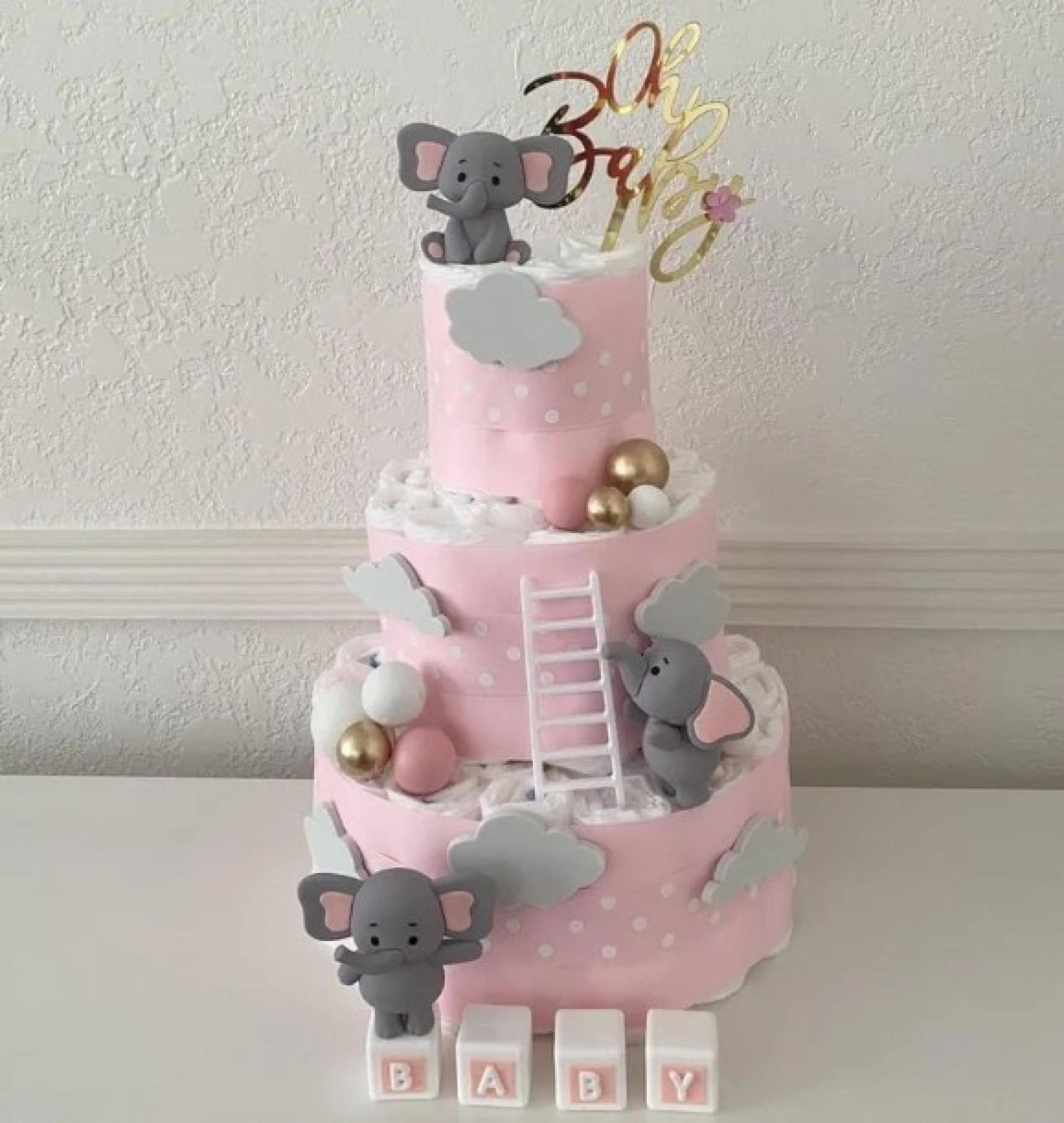 elephant diaper cake