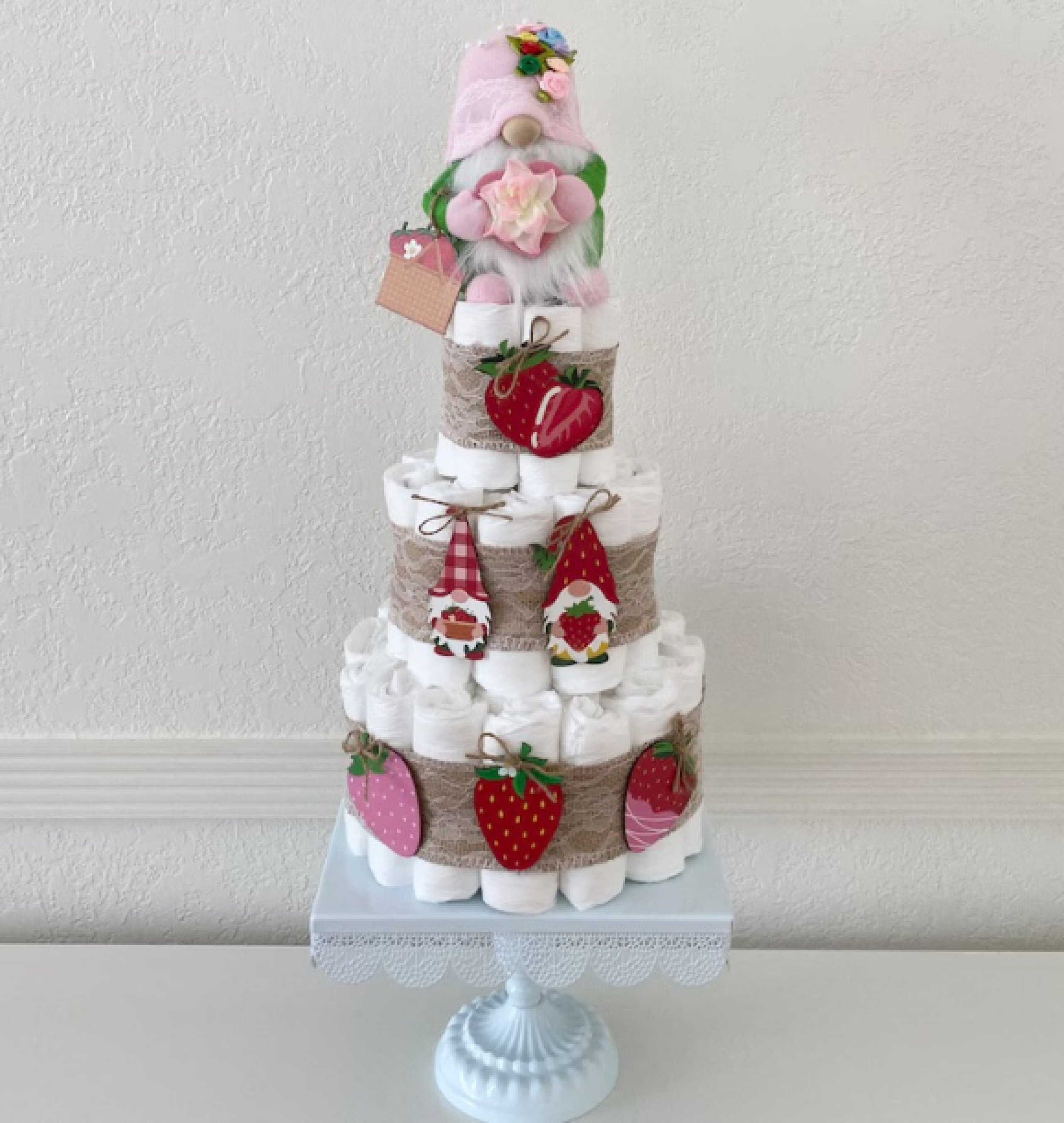 gnome diaper cake