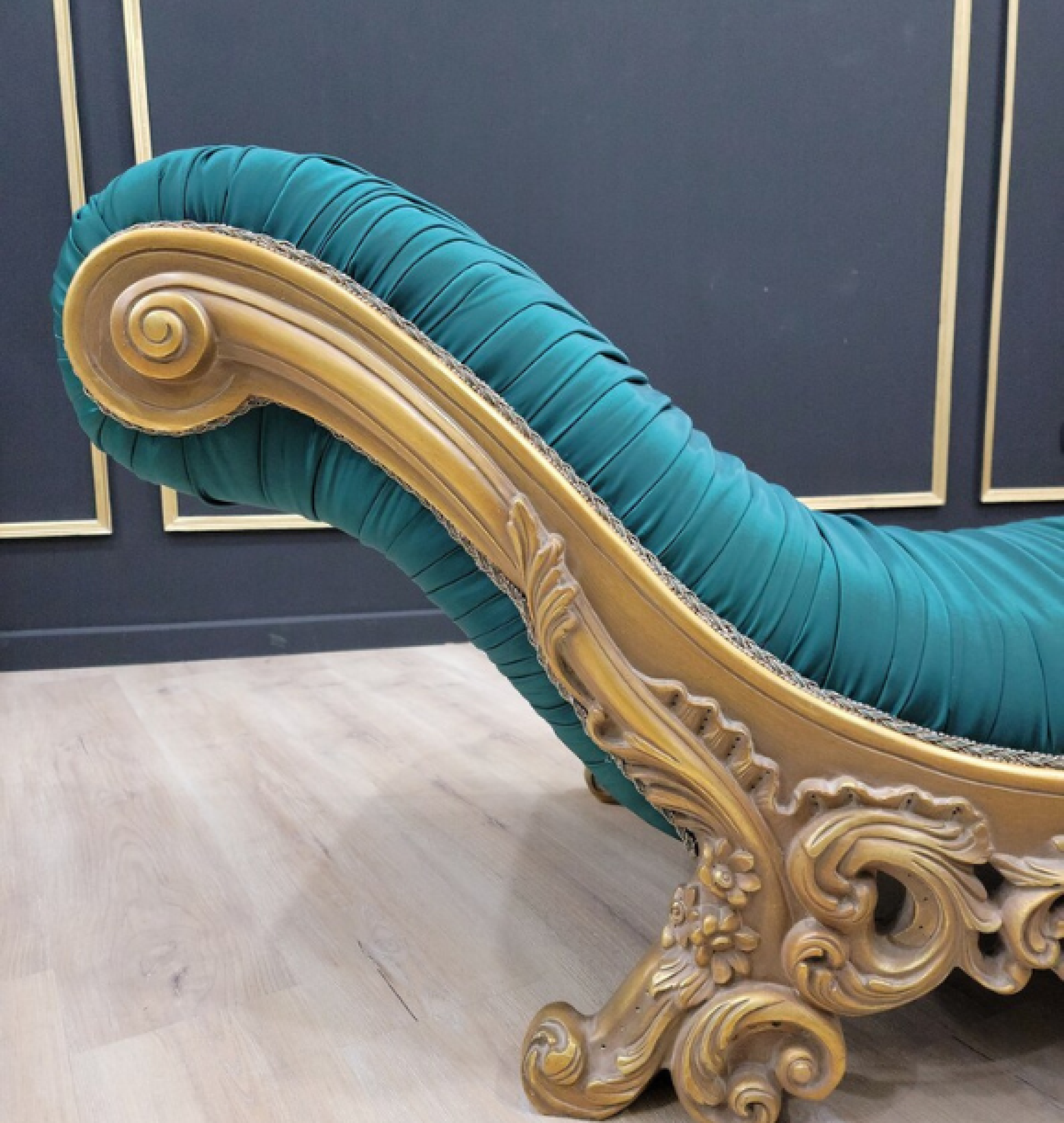 teal chaise