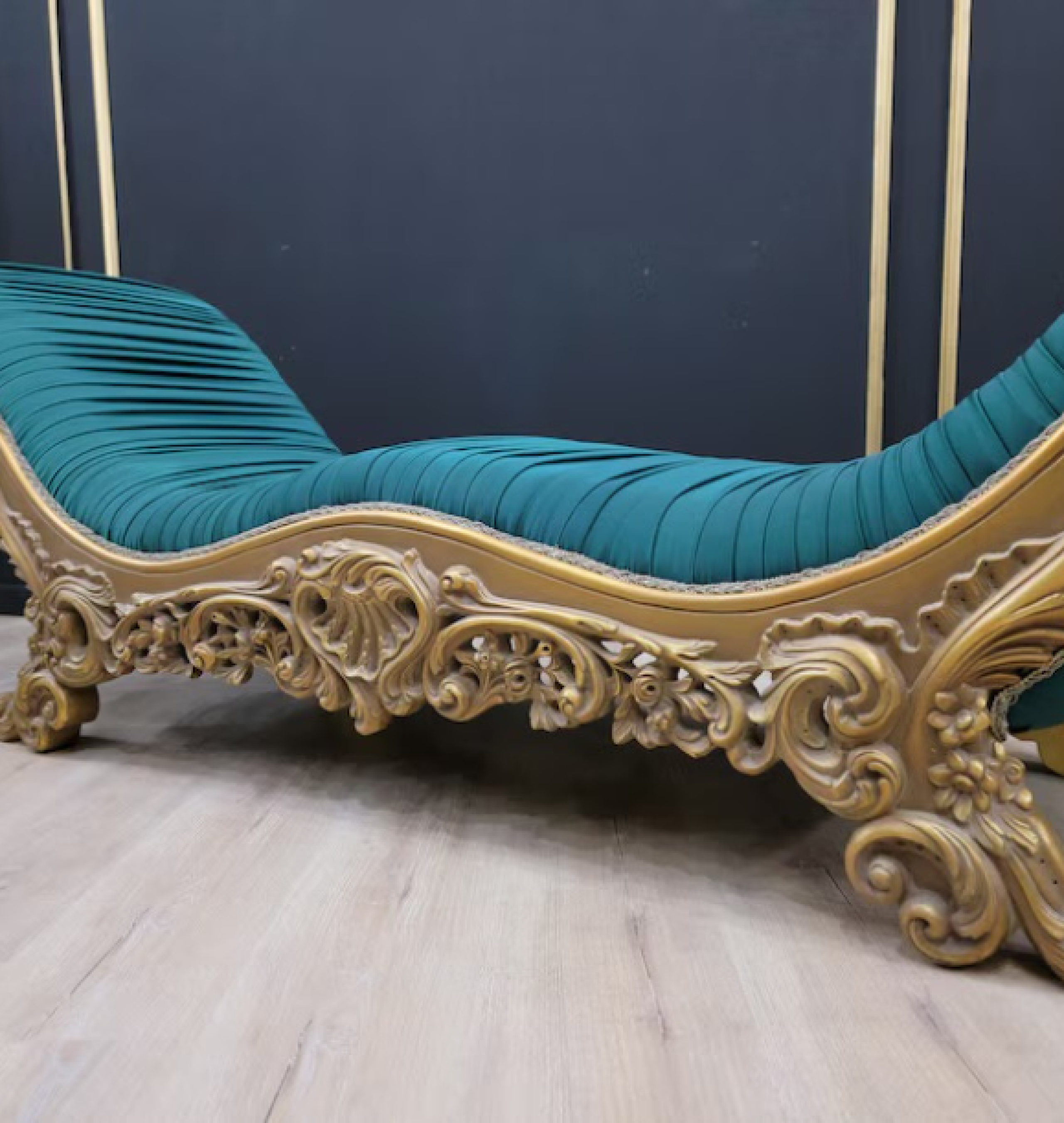 teal chaise