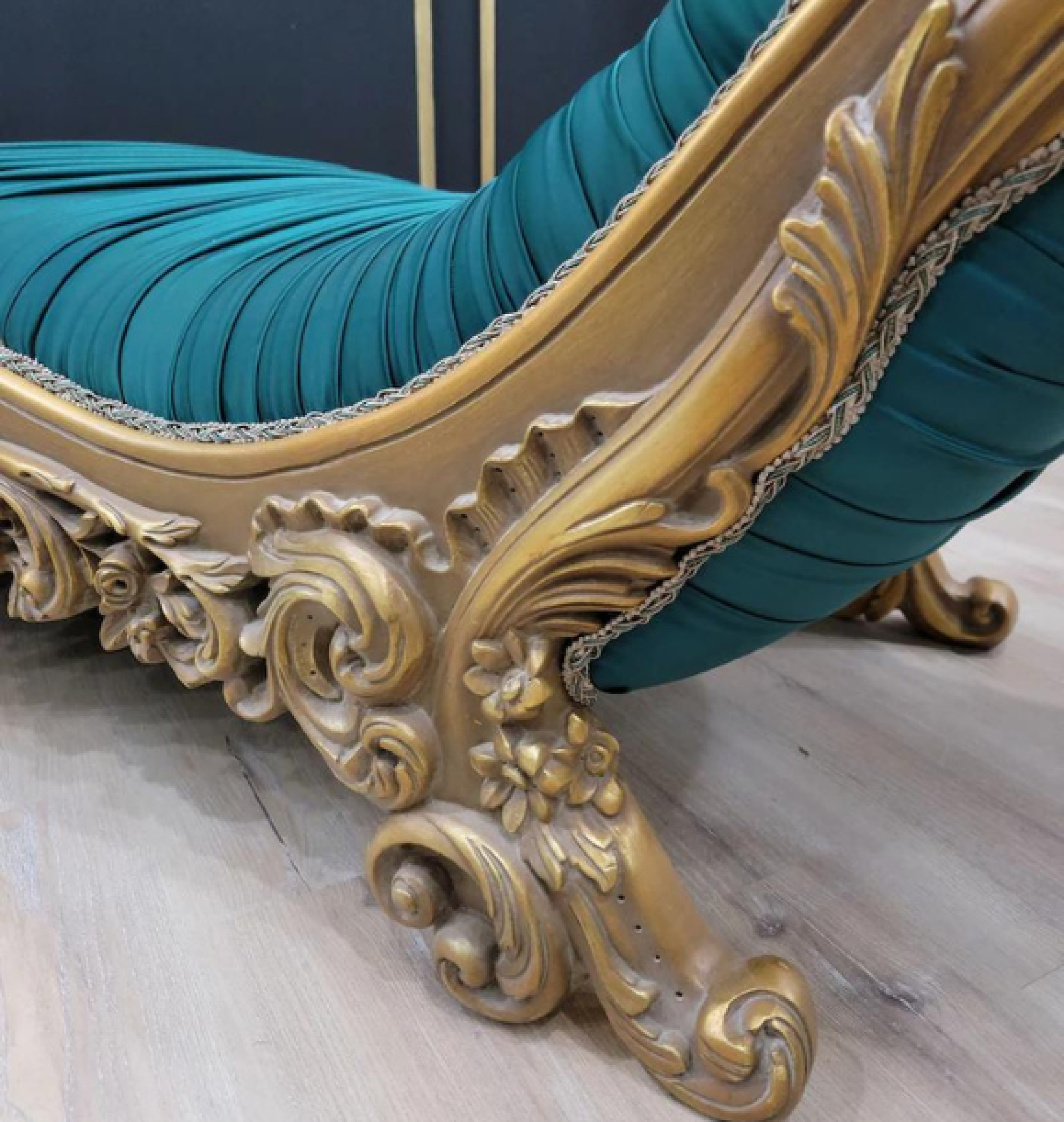 teal chaise