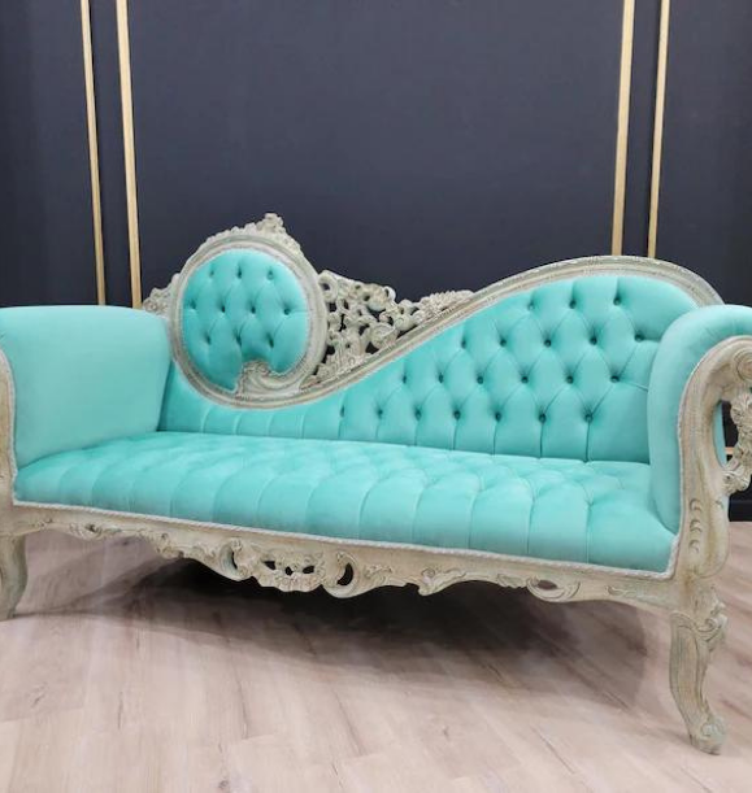 seafoam chaise