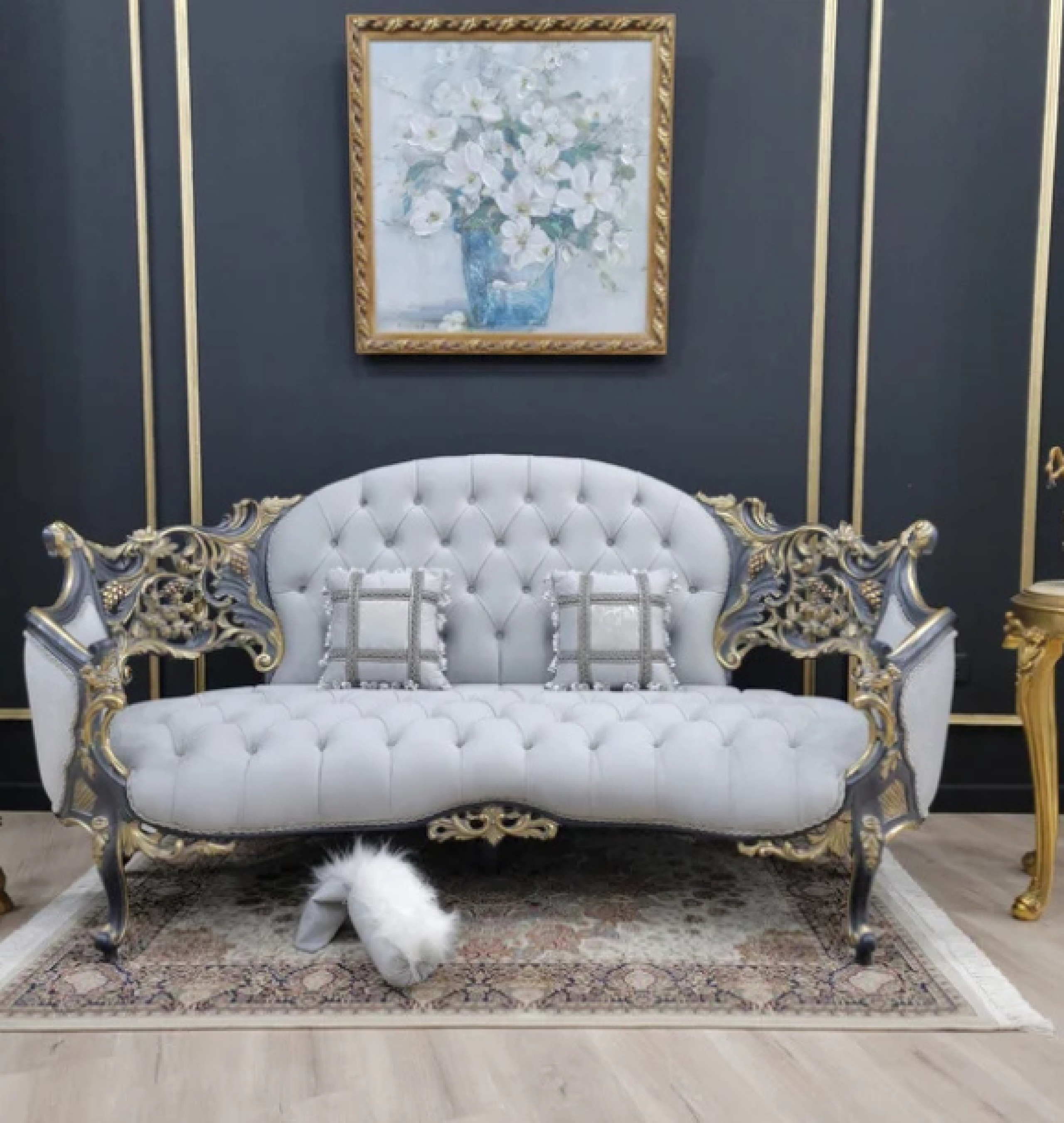 grey sofa
