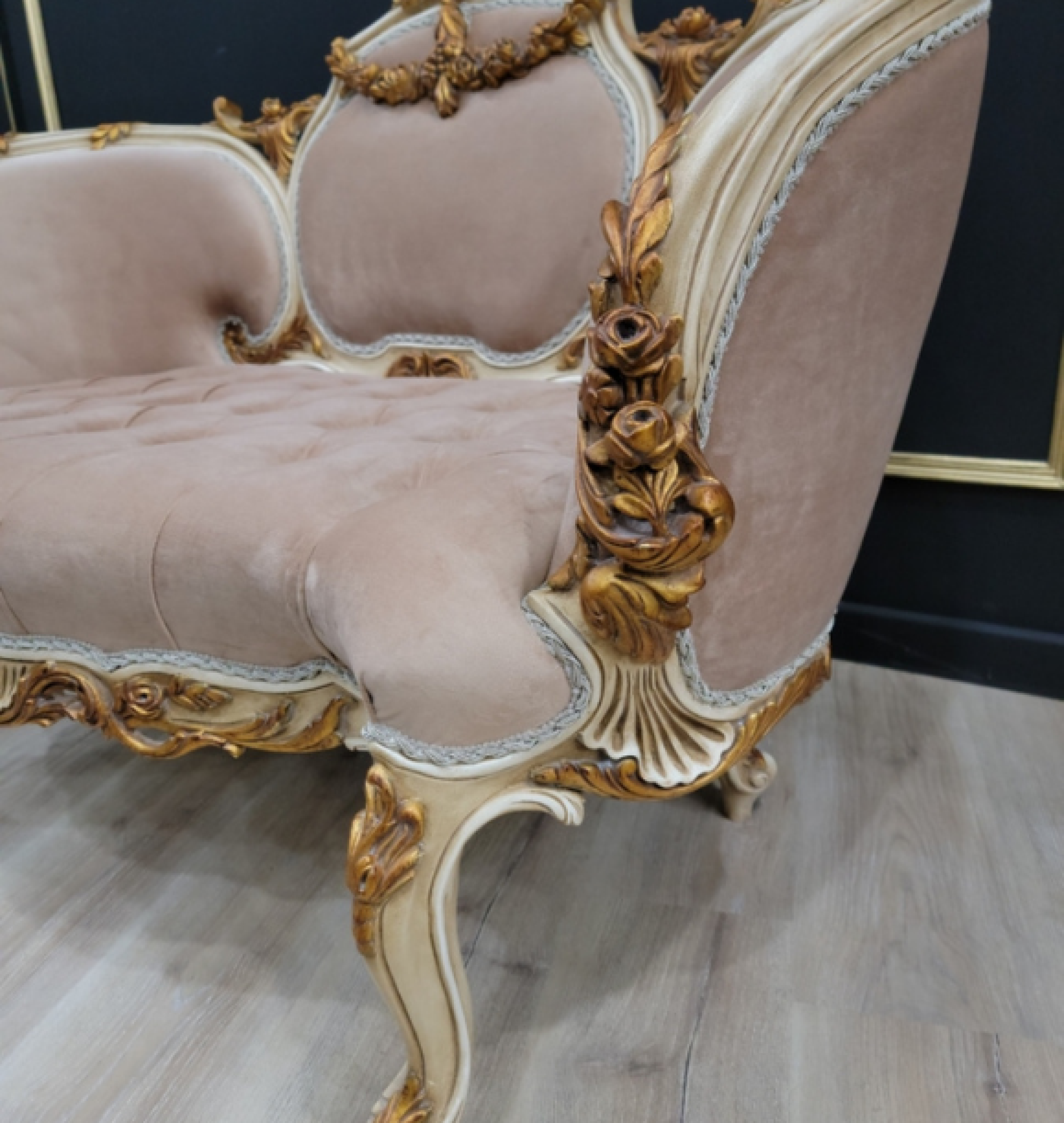 taupe settee