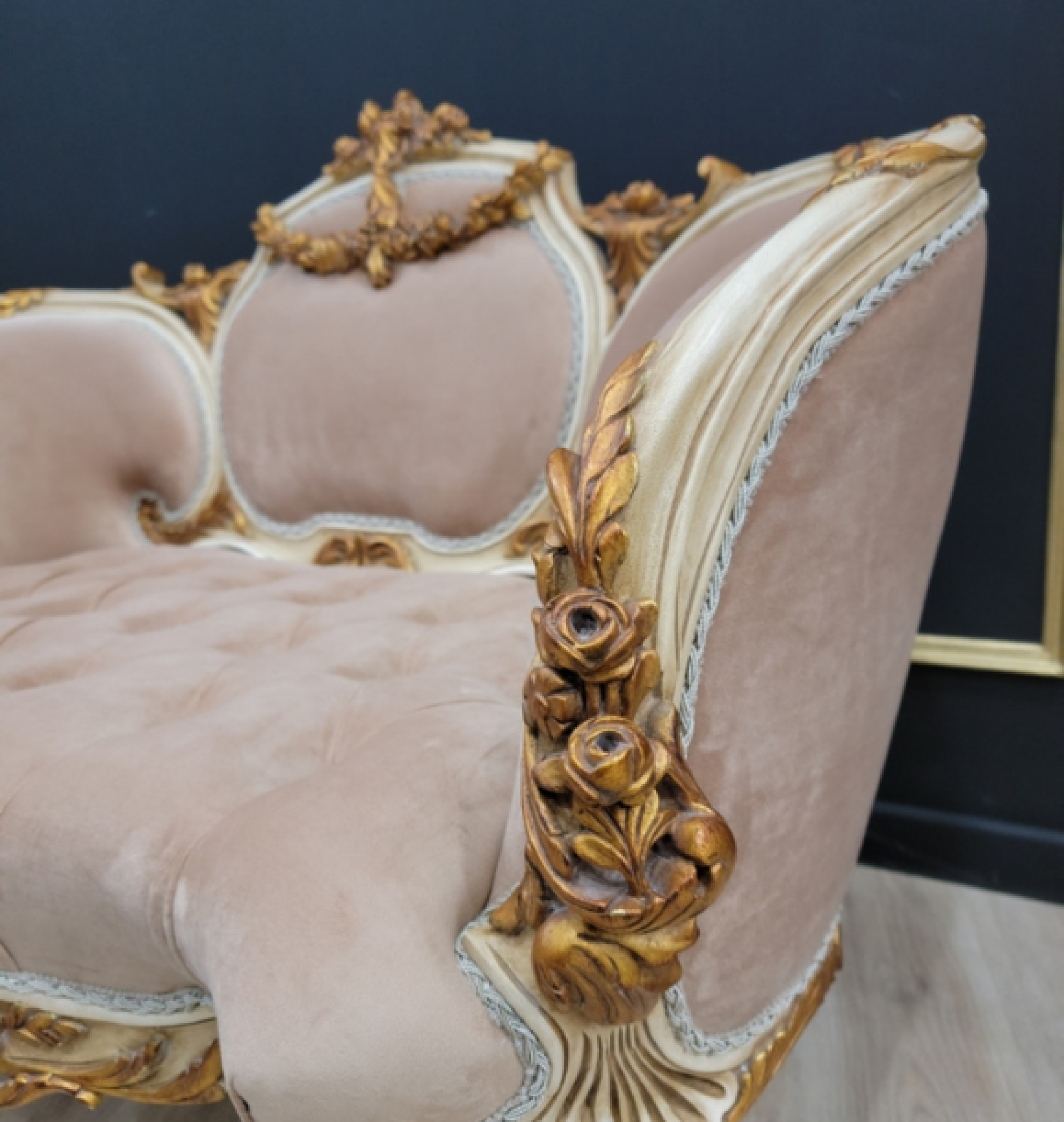 taupe settee