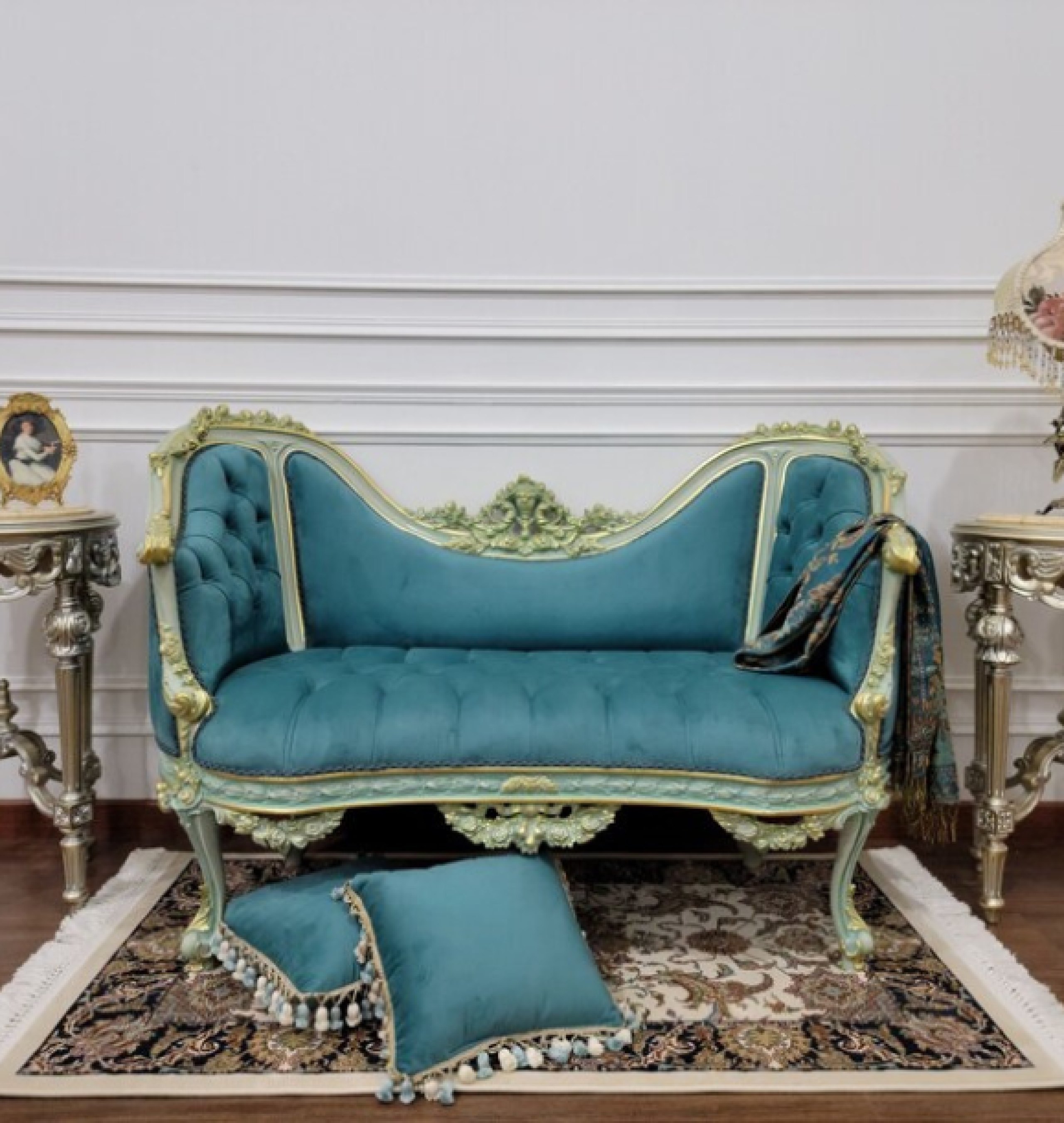 teal bench