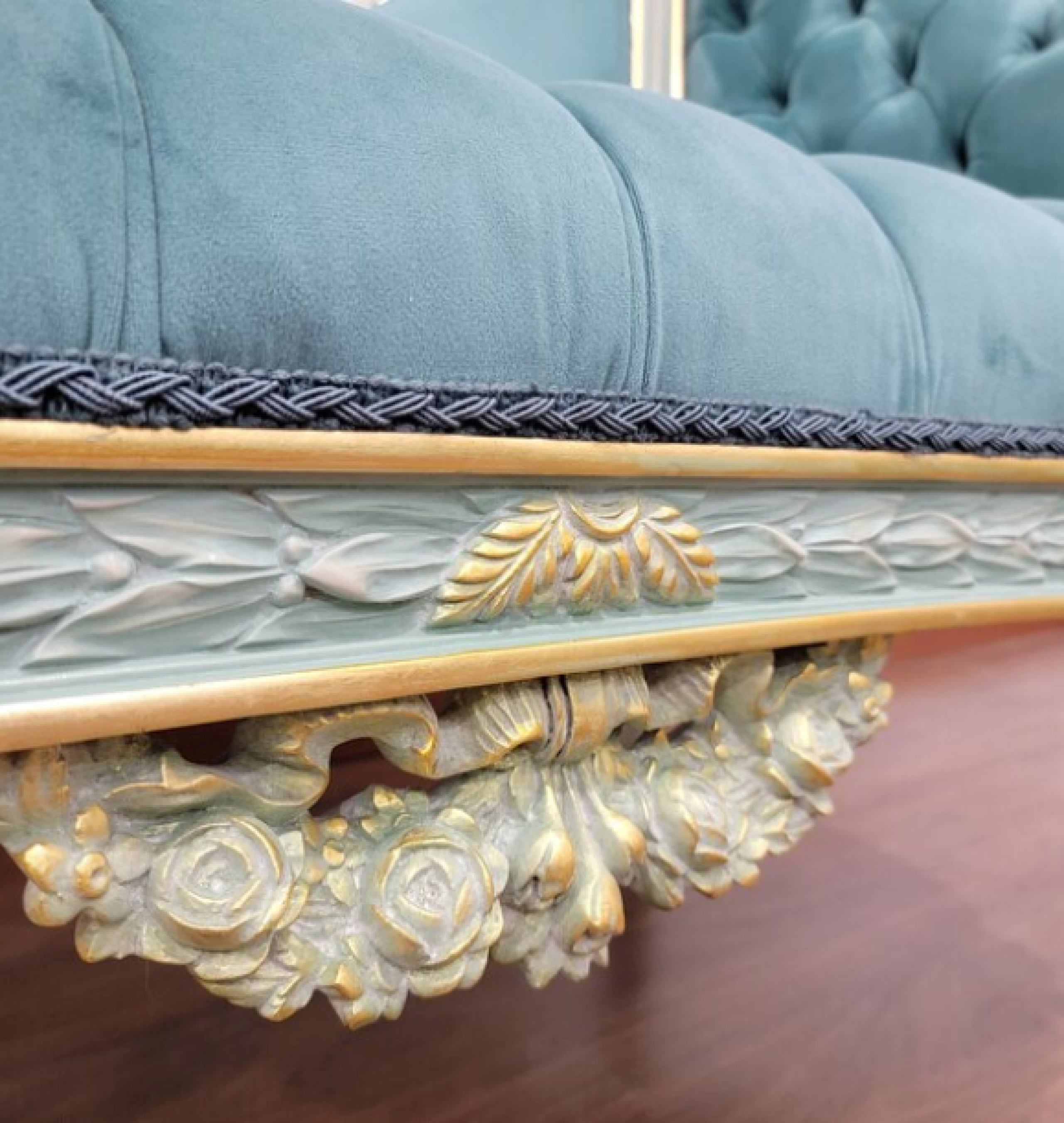 teal bench