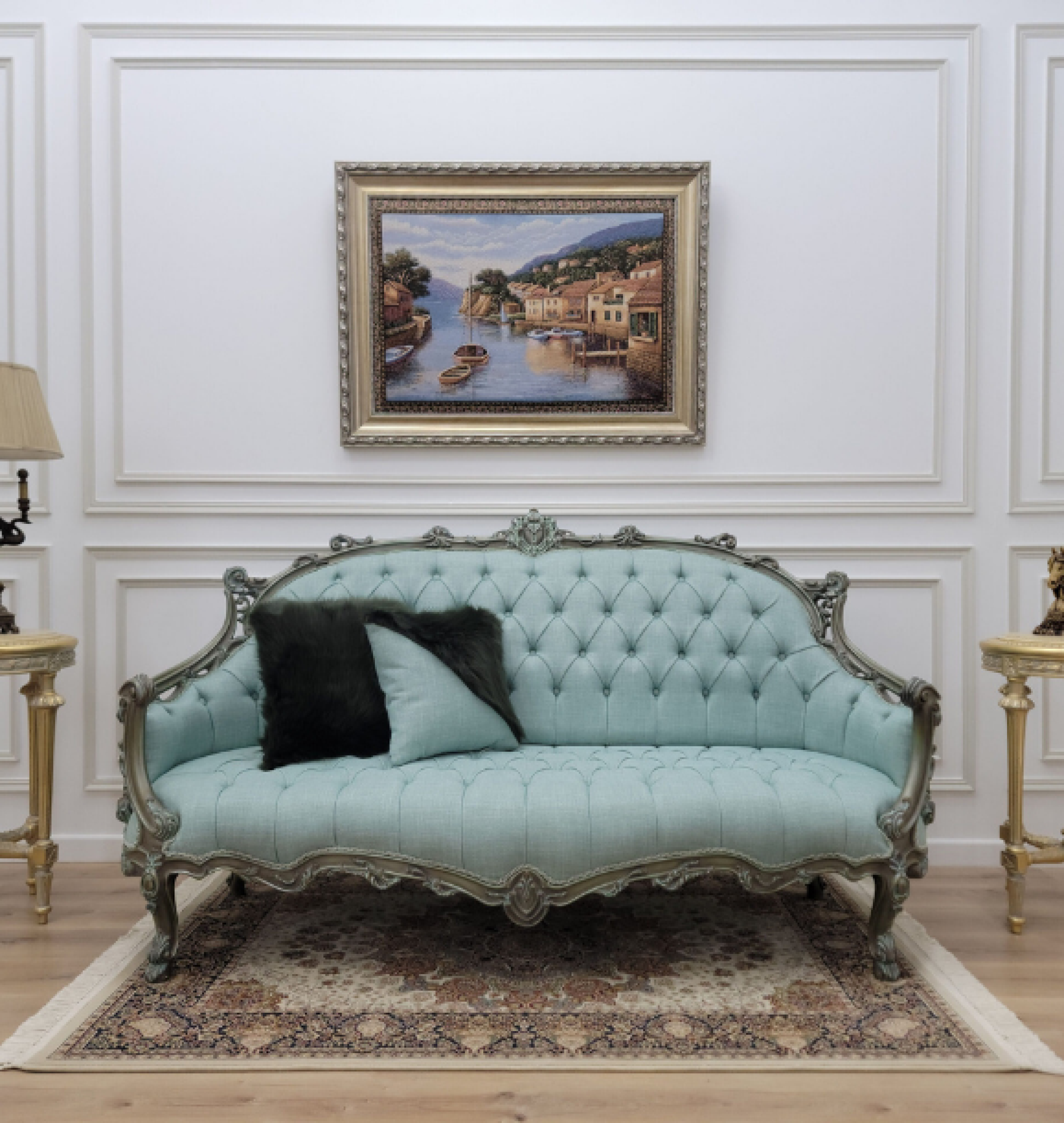 aqua sofa