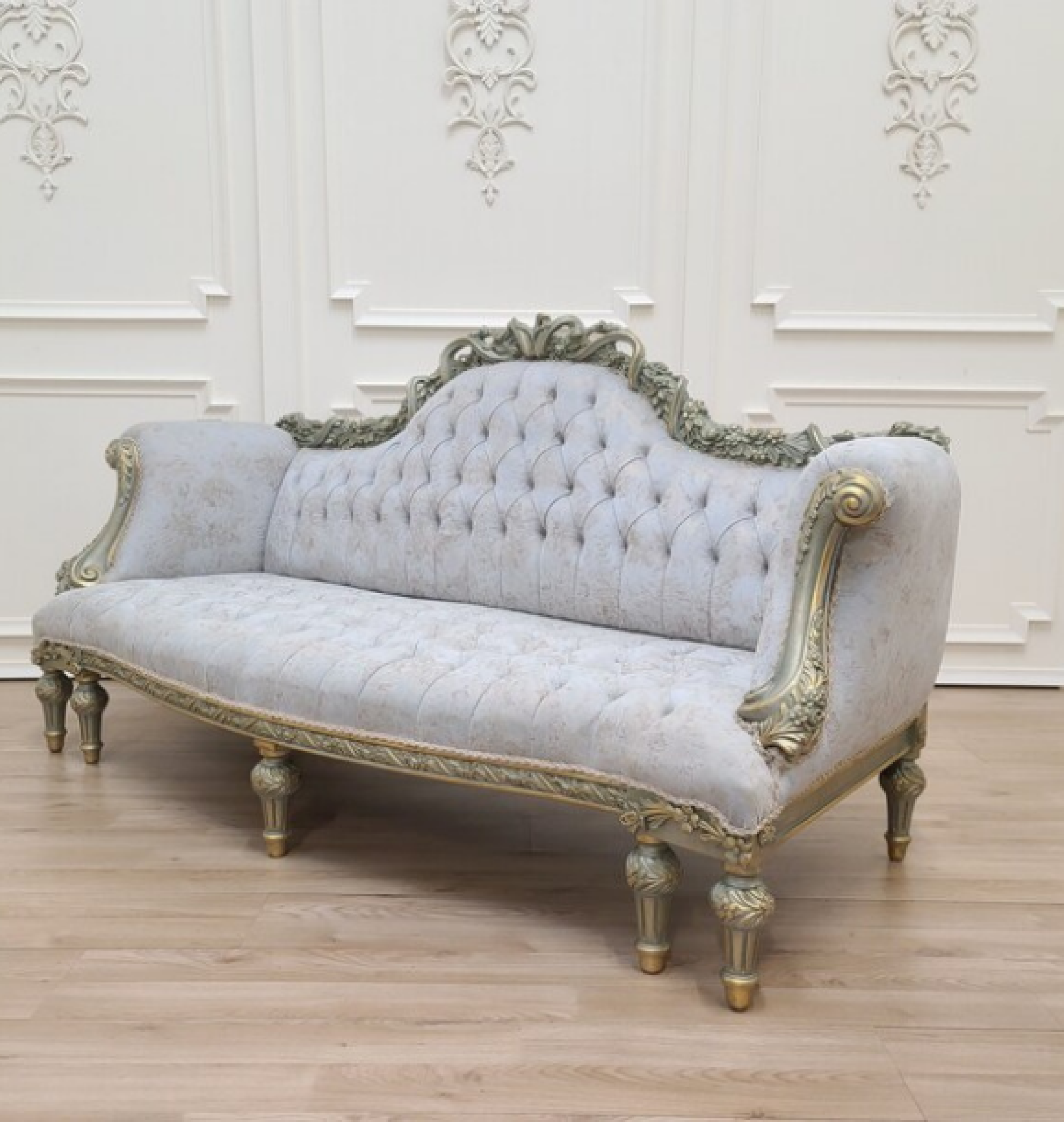 silver sofa