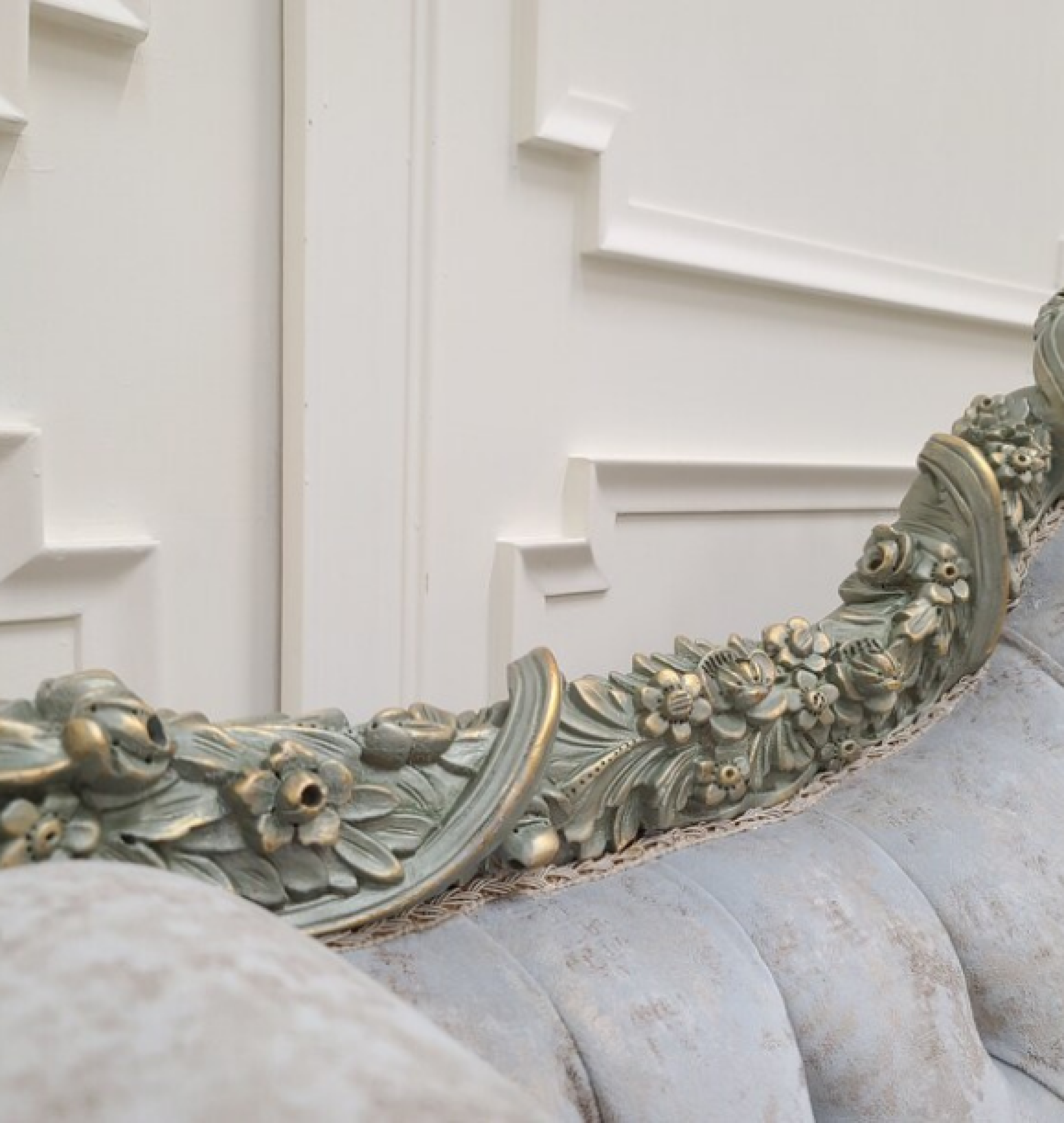 silver sofa