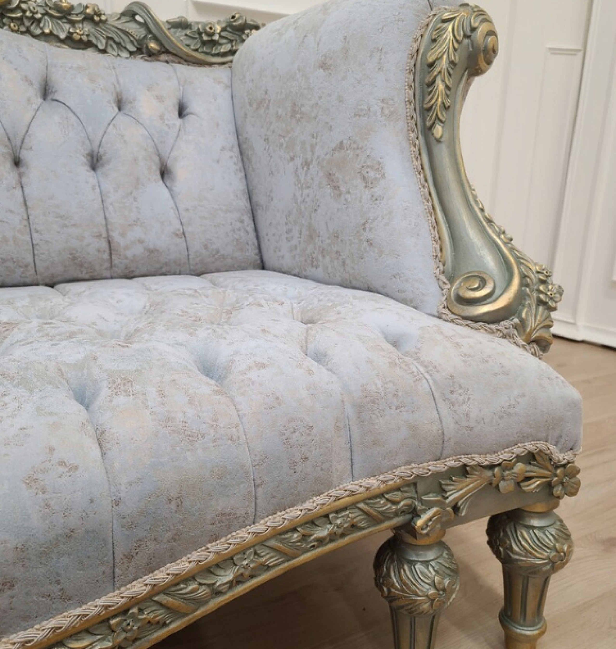 silver sofa