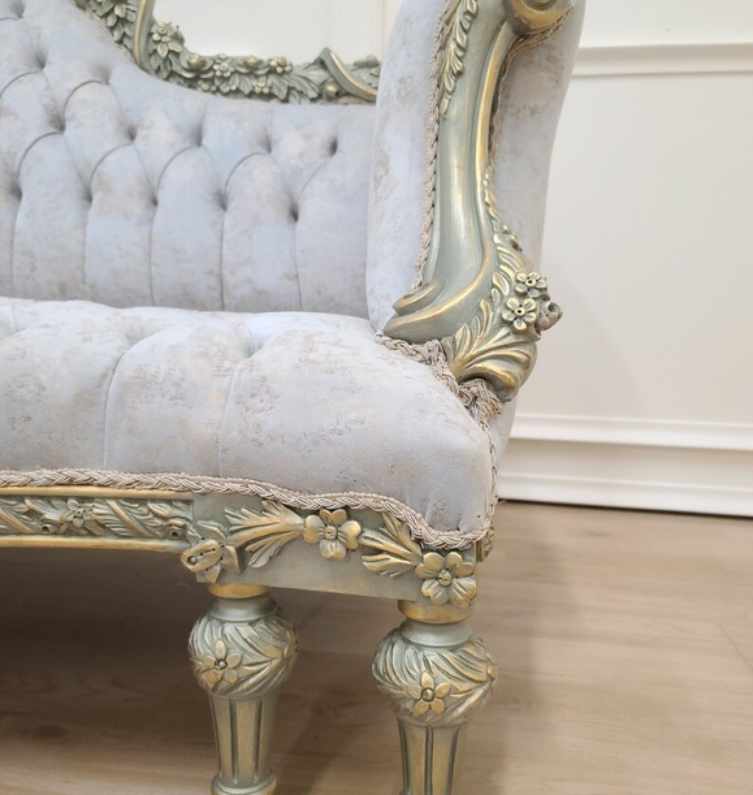 silver sofa