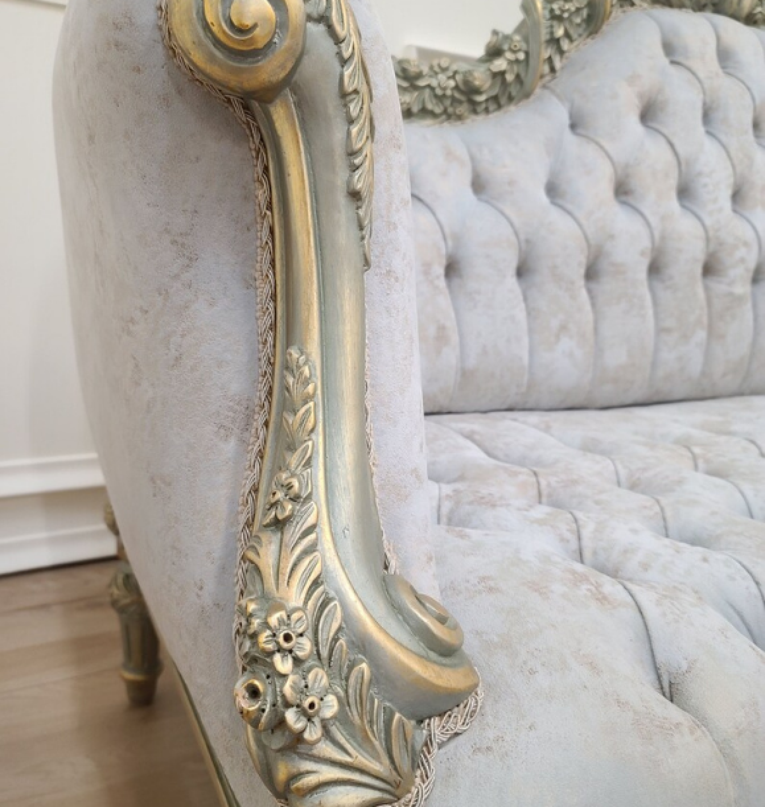 silver sofa