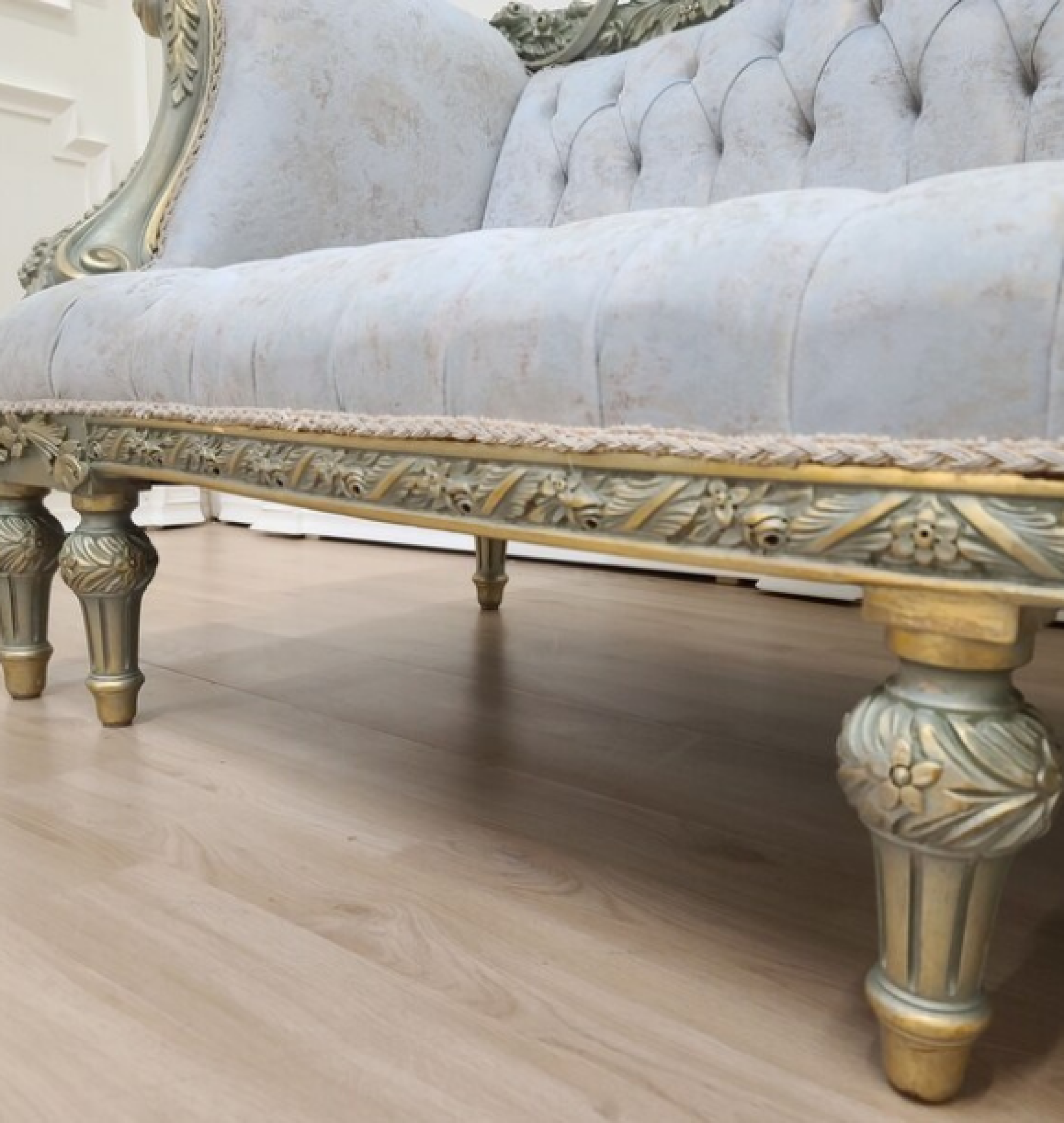 silver sofa