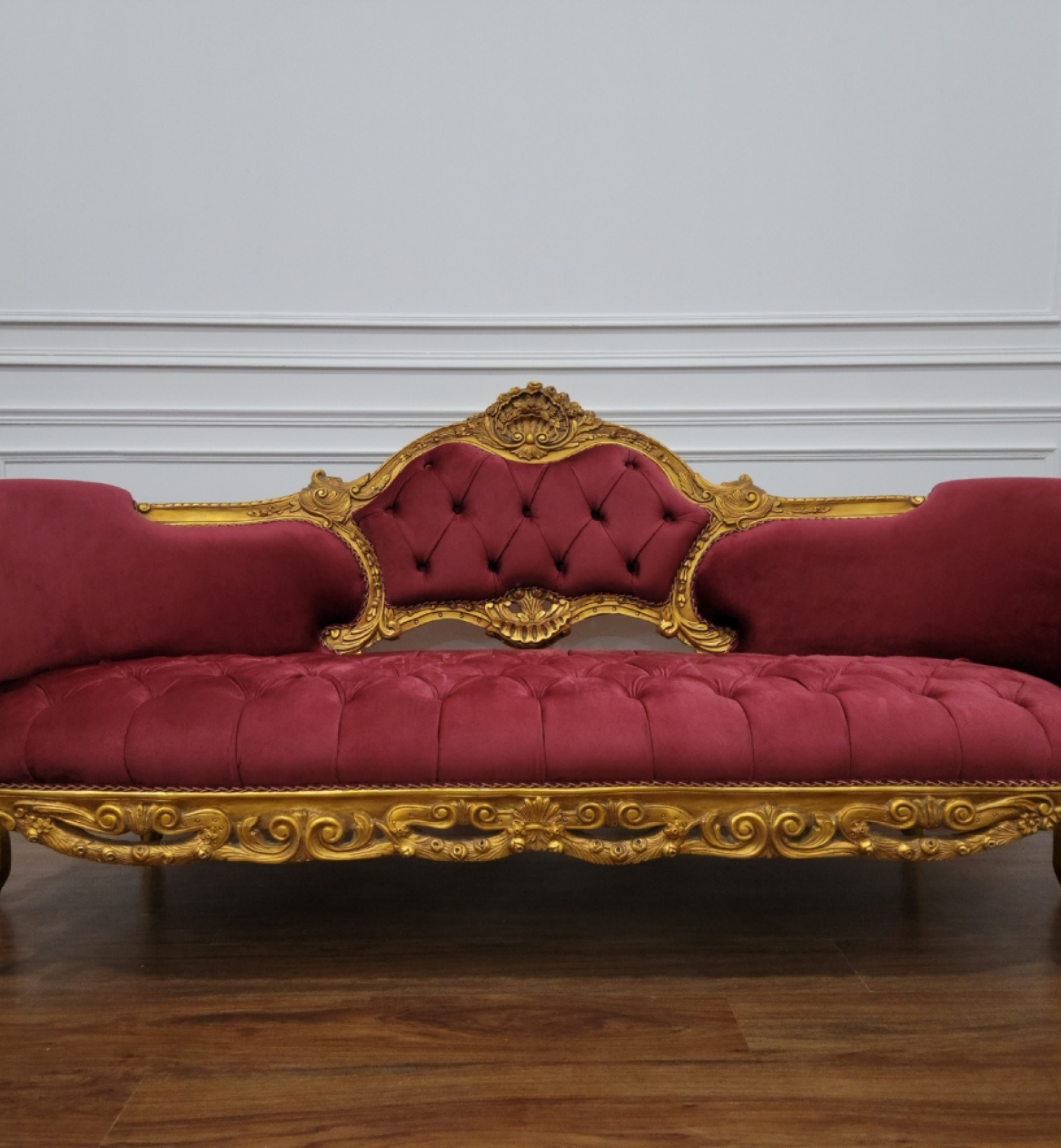 crimson sofa