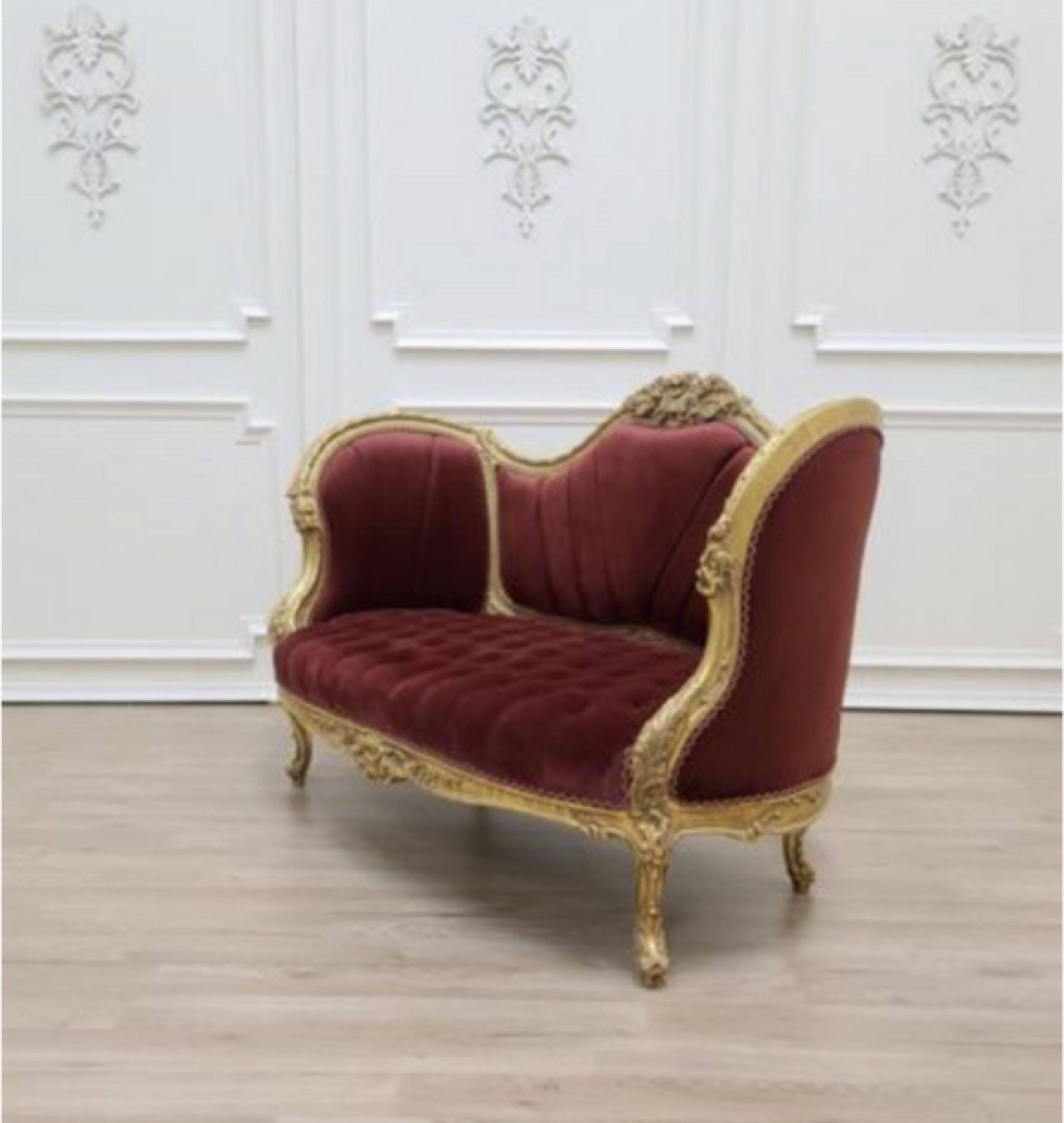 crimson settee