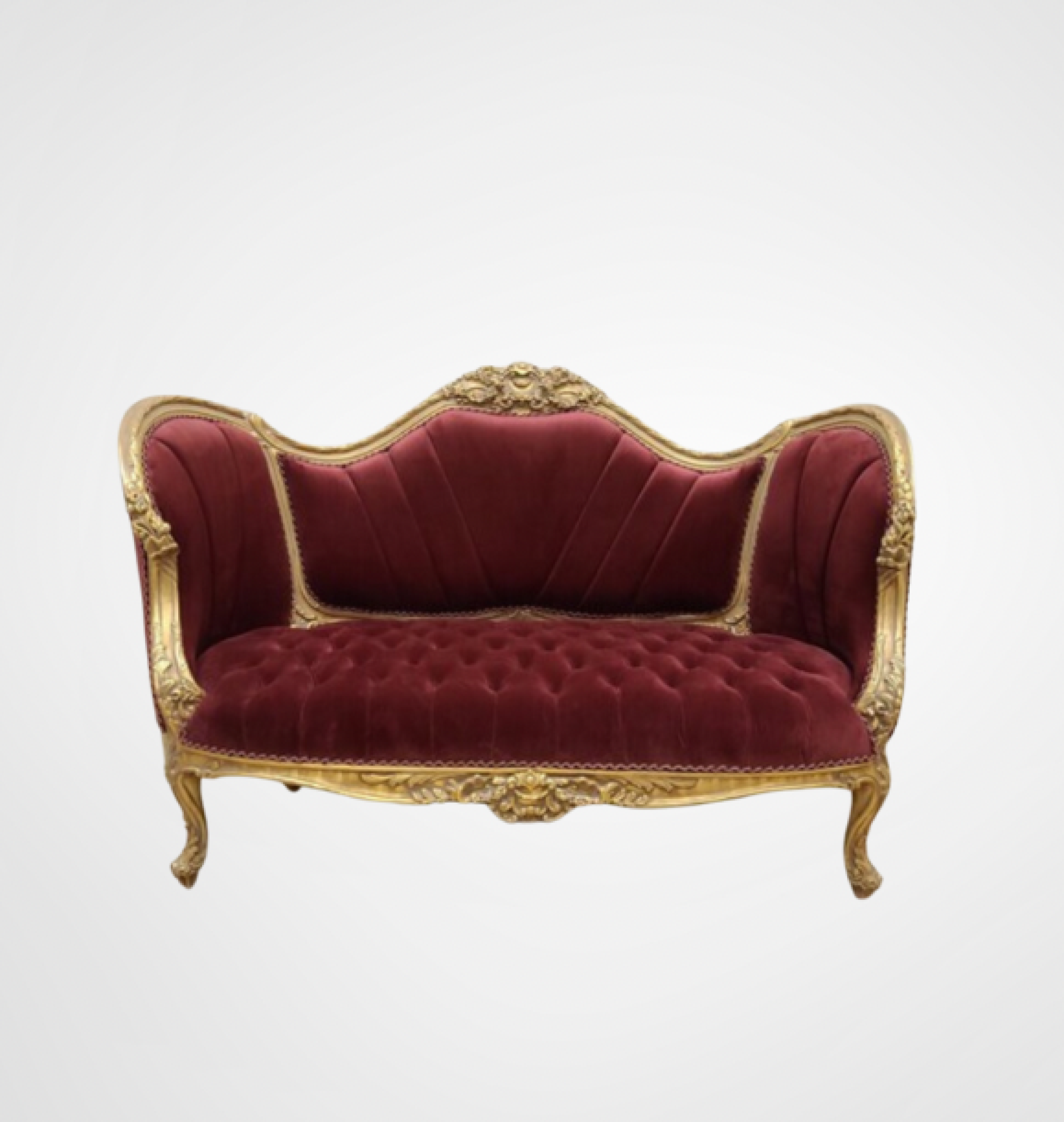 crimson settee