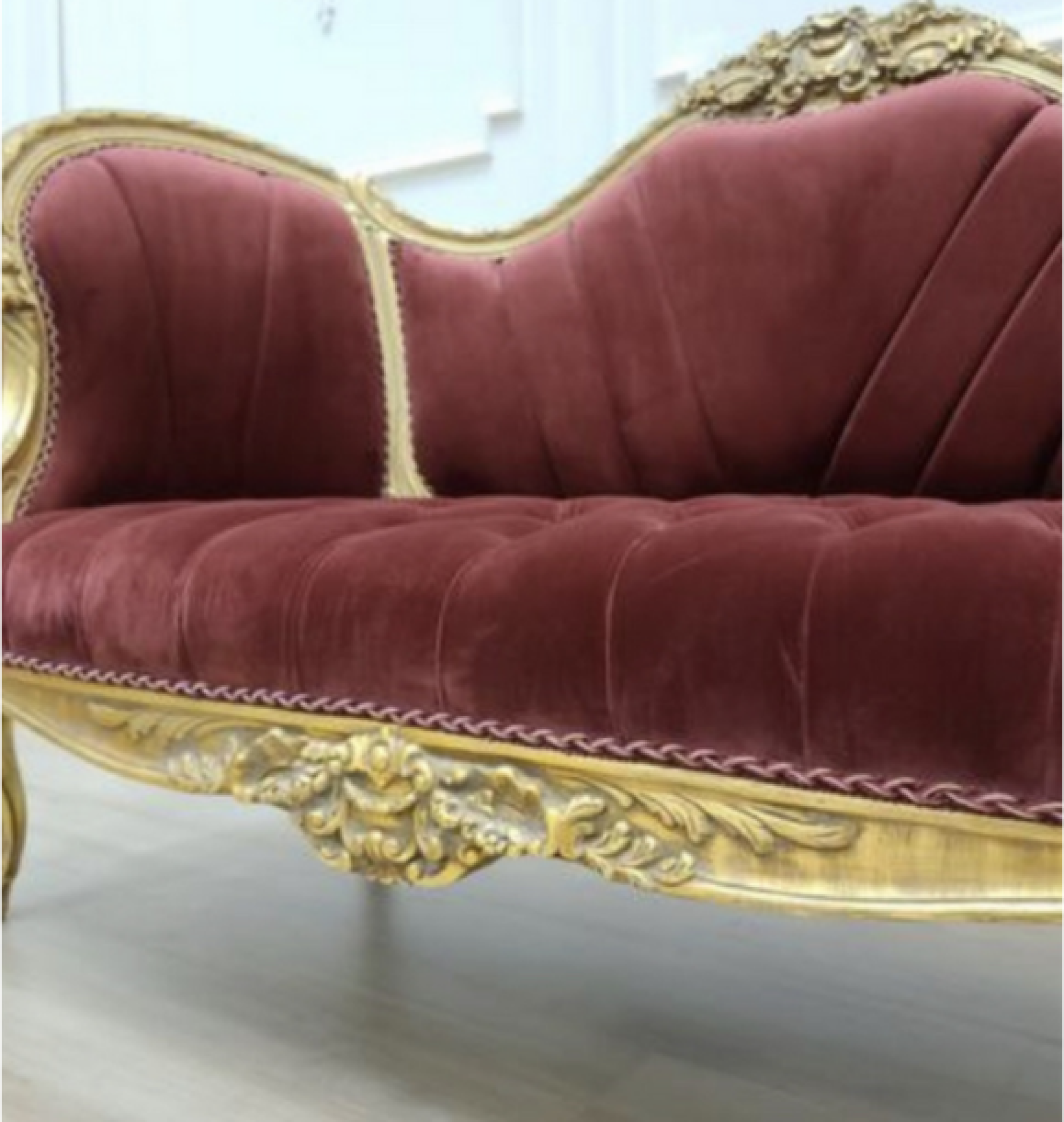 crimson settee