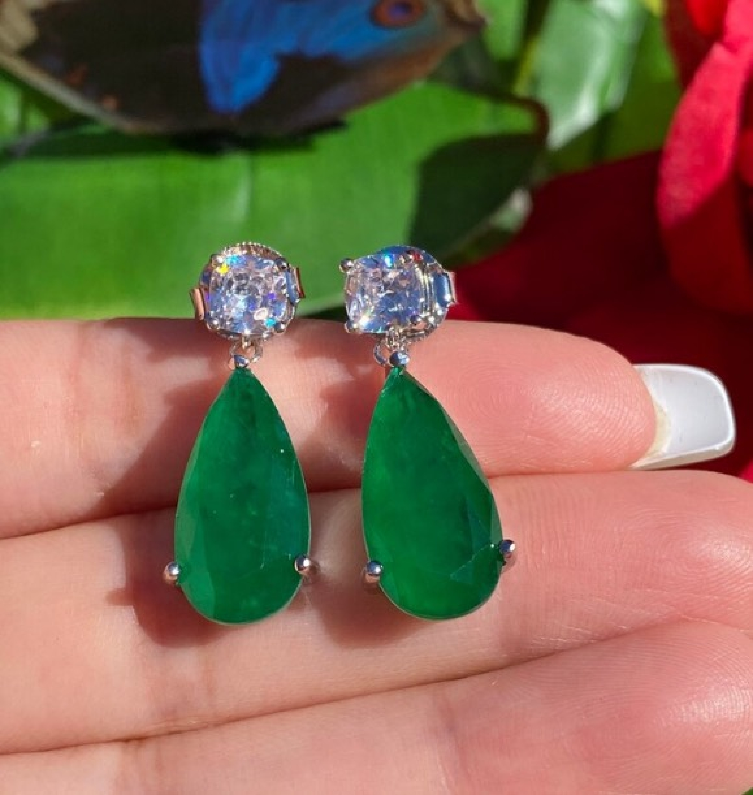 emerald earrings
